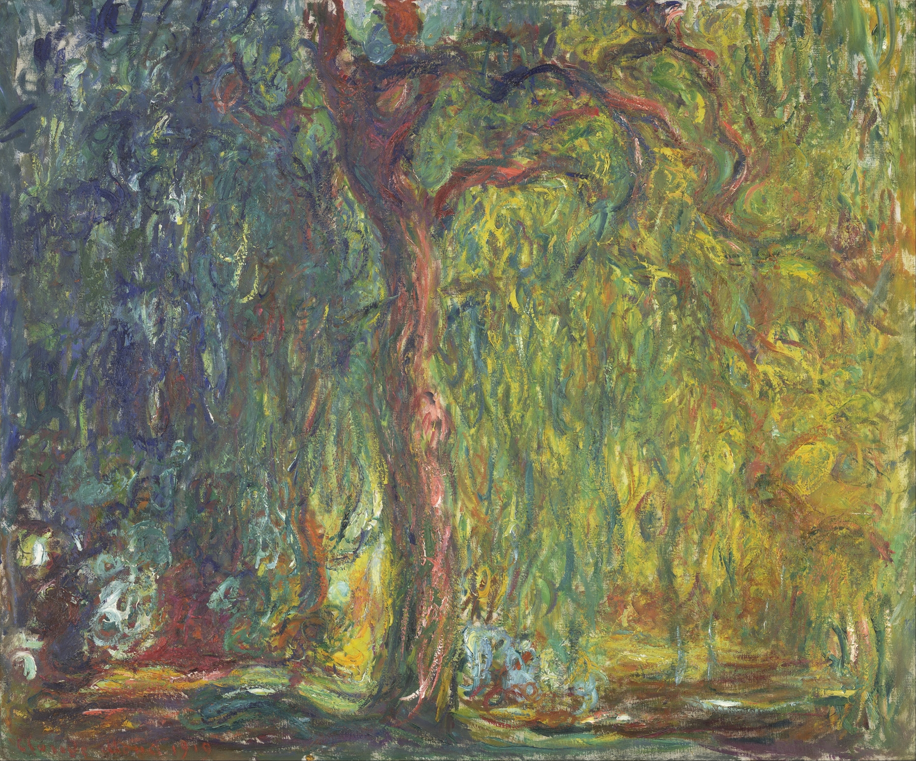 Weeping Willow, by Claude Monet, public domain