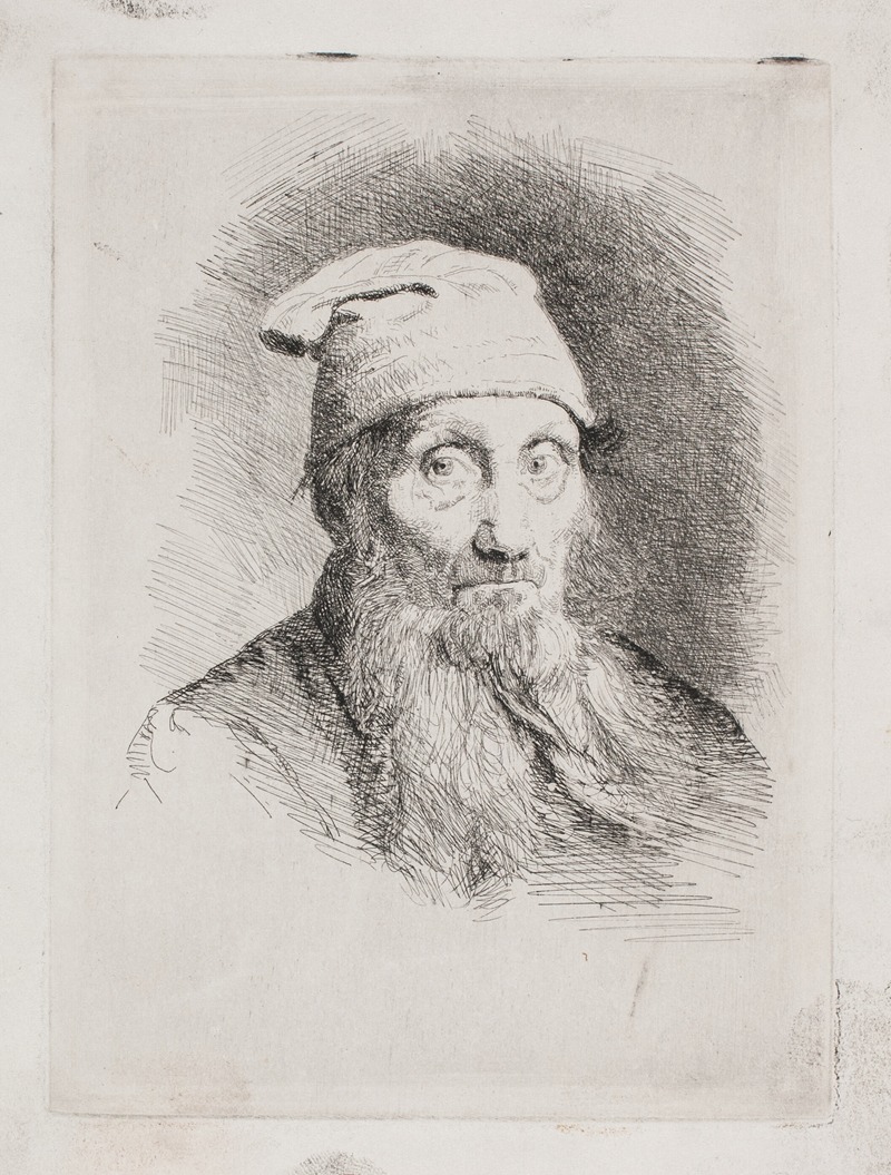 A portrait of an elderly man wearing a hat, showcasing Carl Bloch's attention to detail.