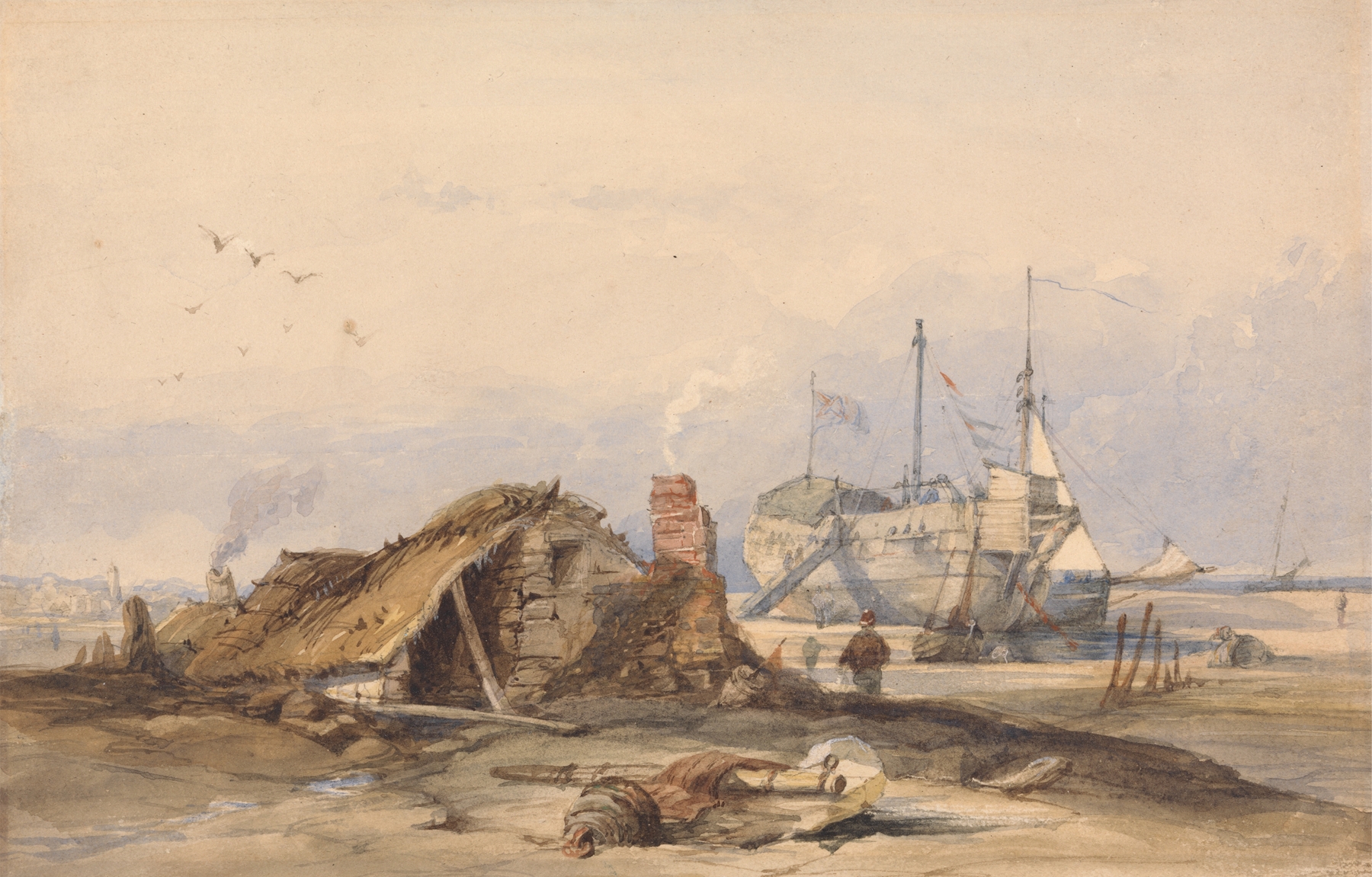The Blockade Station, Rye, by Clarkson Stanfield, public domain