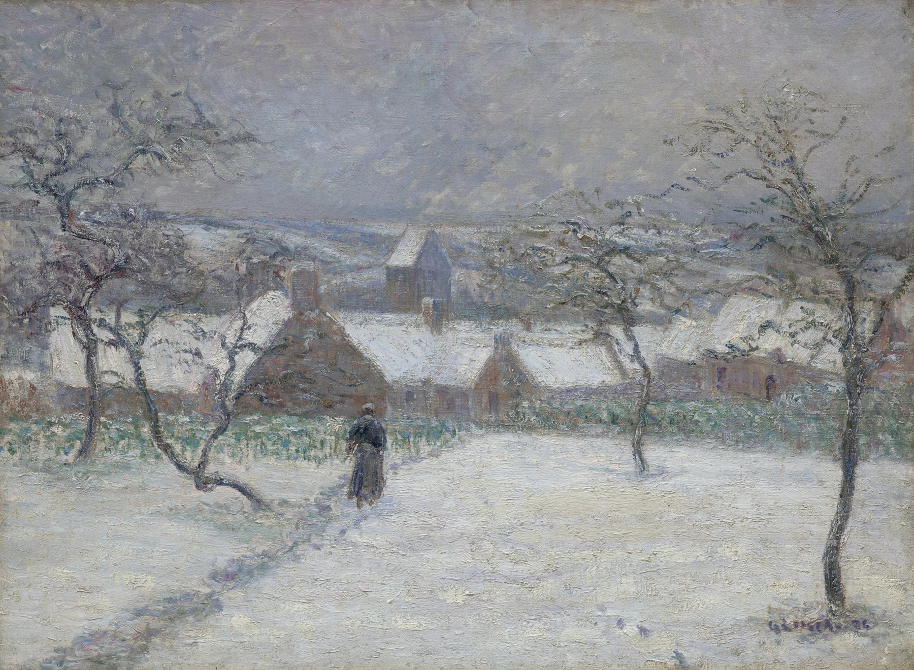 La Neige à Mortain (Manche), by Gustave Loiseau, public domain