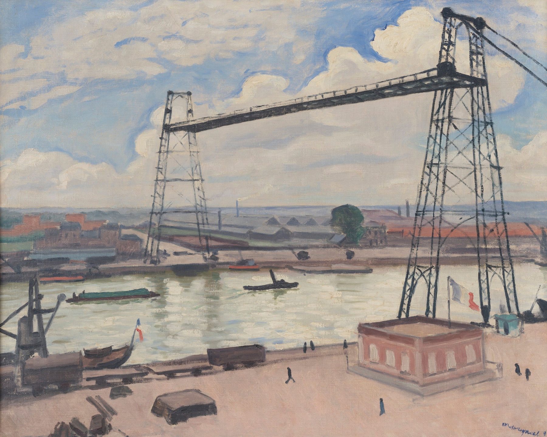 Rouen, le pont transbordeur, by Albert Marquet, public domain