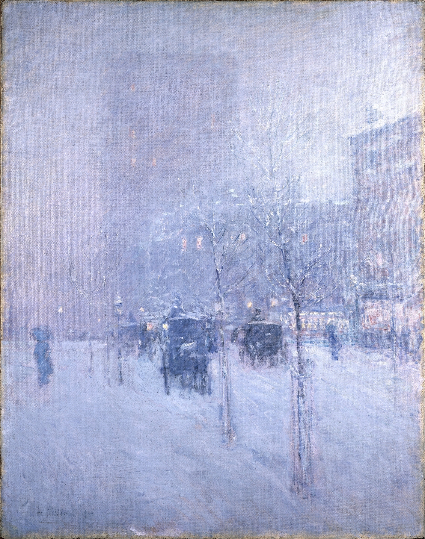 Late Afternoon, New York, Winter, by Childe Hassam, public domain