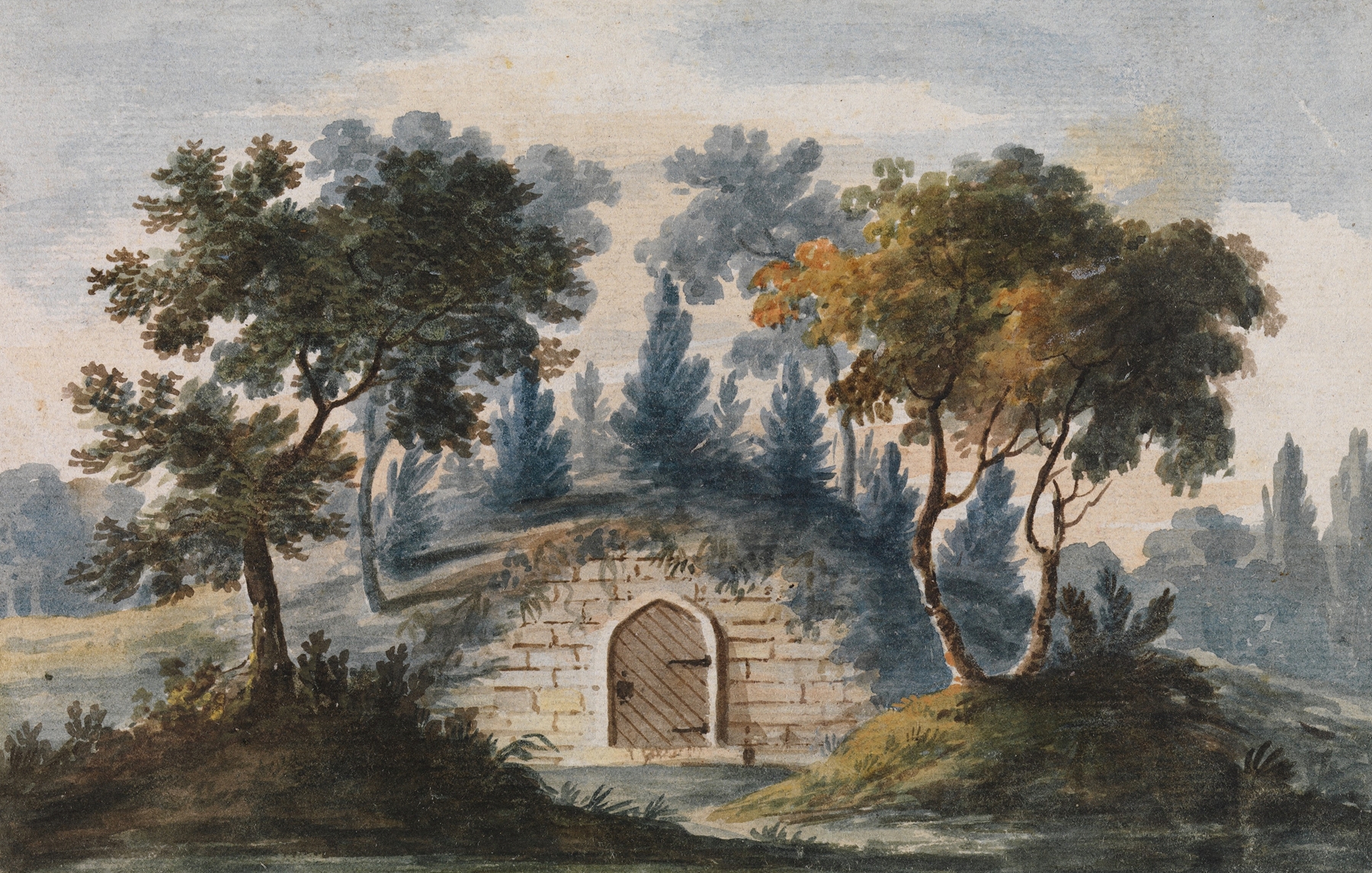 Engraving by Pavel Petrovich Svinin of General Washington’s Tomb at Mount Vernon