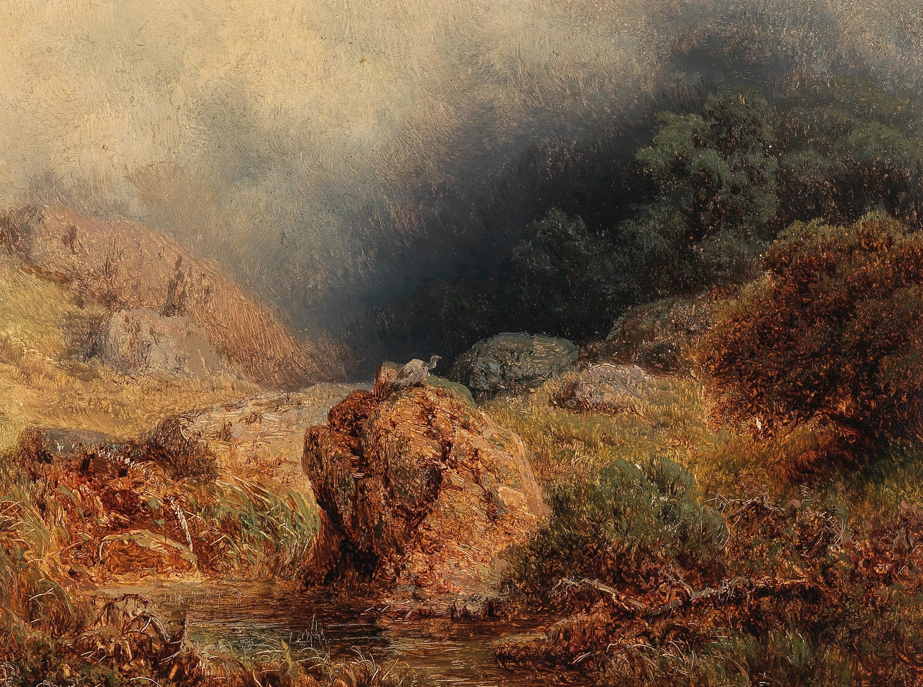 Stormy clouds over mountains by August Piepenhagen, medium unknown
