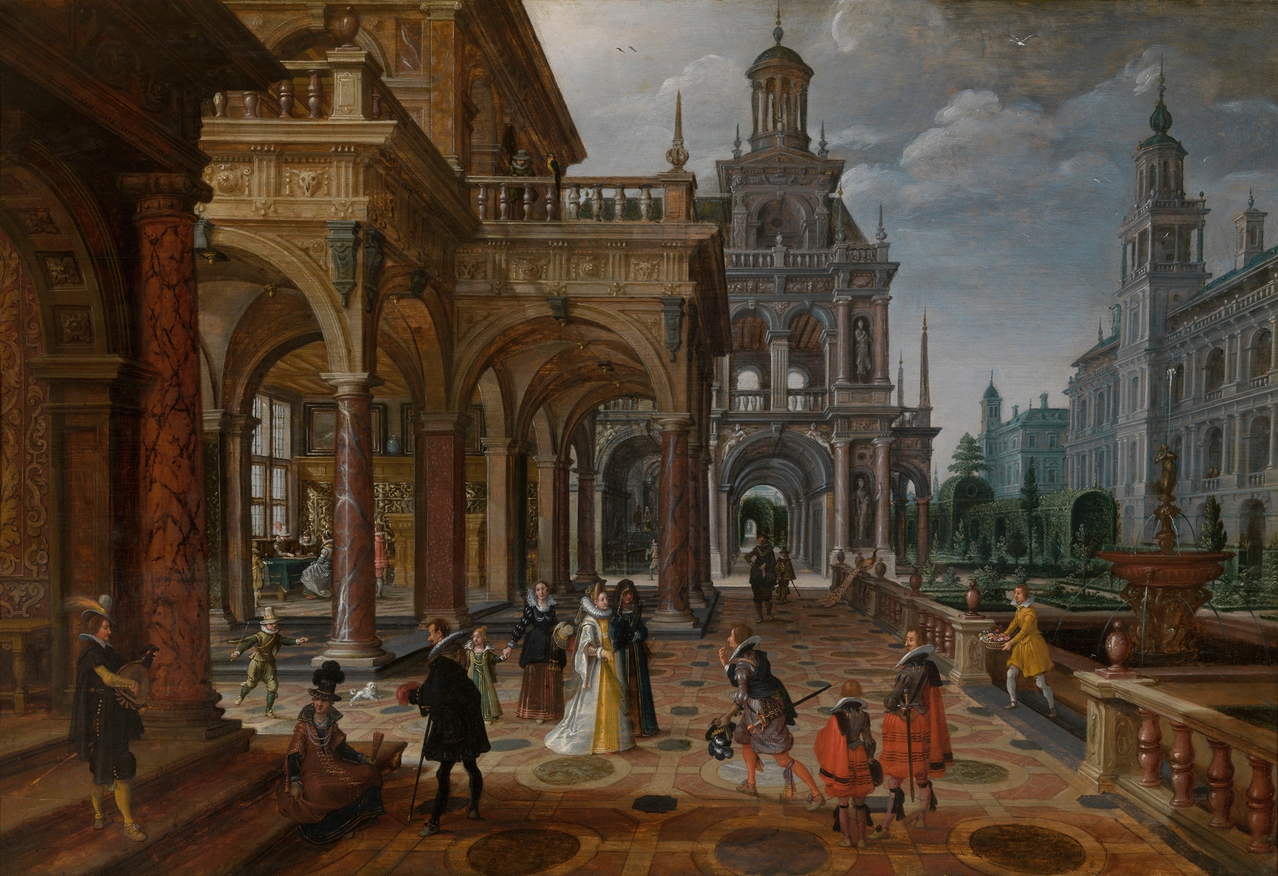Palaces, by Paul Vredeman de Vries, public domain