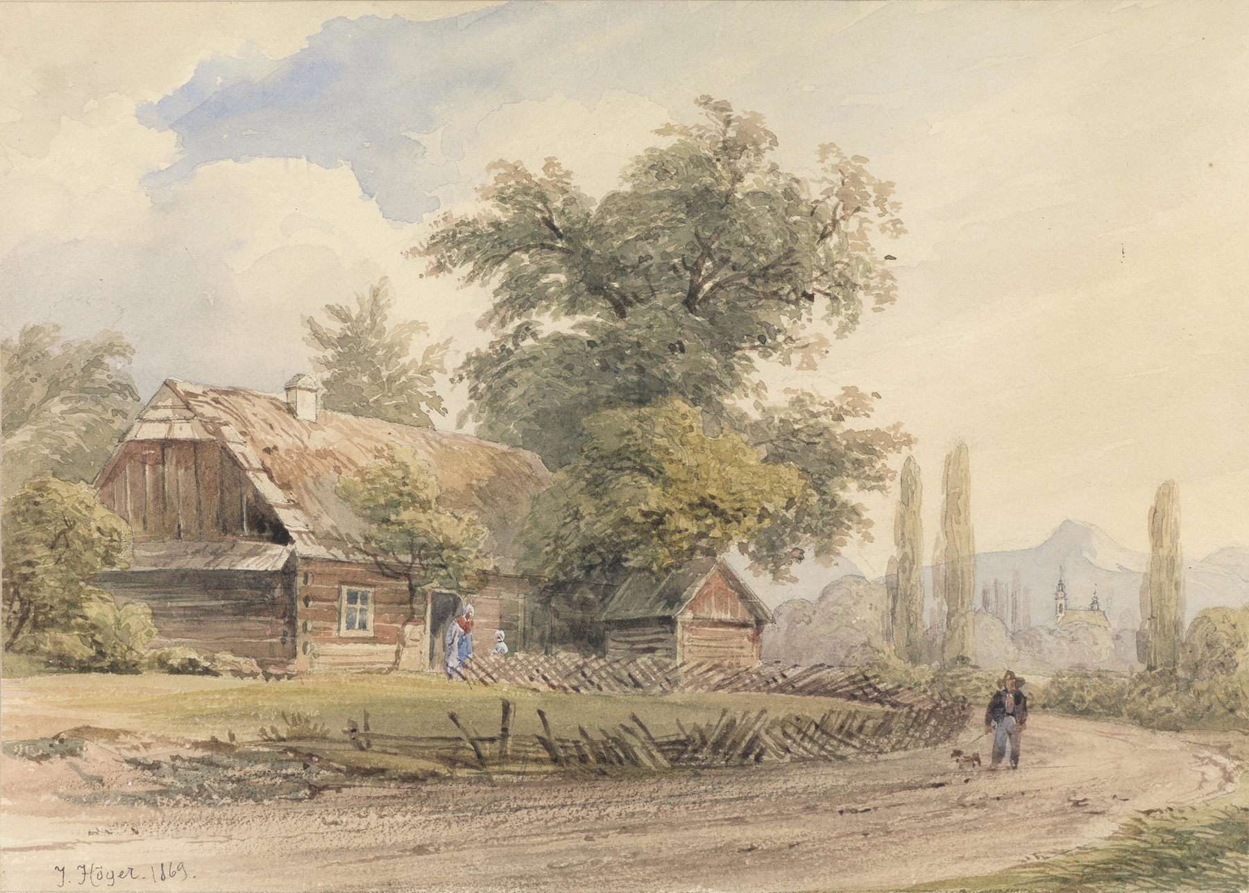 Figurative work by Josef Höger depicting solitude in a landscape.