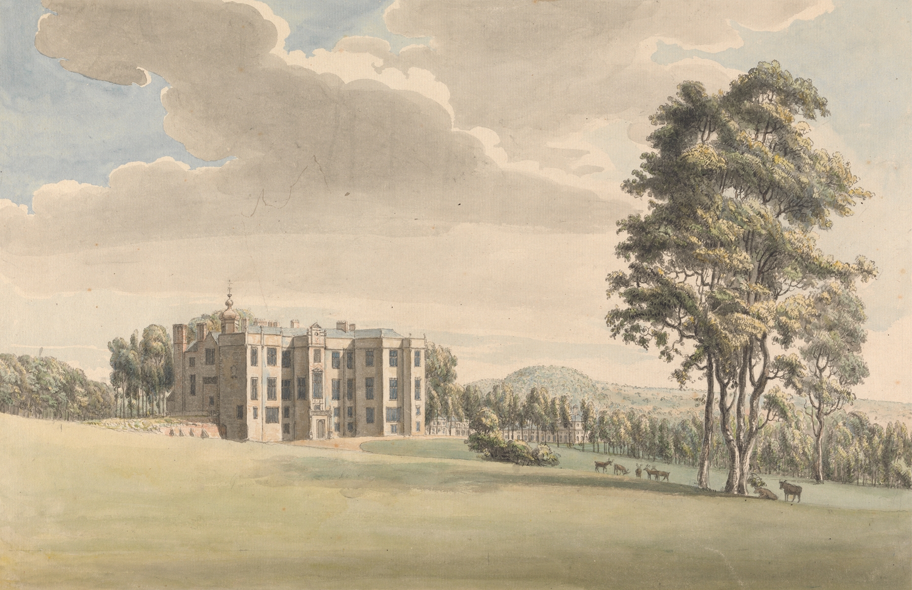 Landscape of Beaudesert, Staffordshire by Moses Griffith, unknown medium