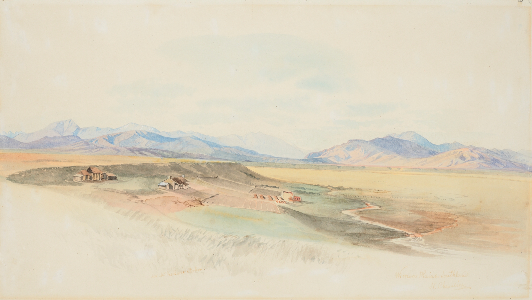 Landscape of Mr MacKellar’s Station, oil painting by Nicholas Chevalier