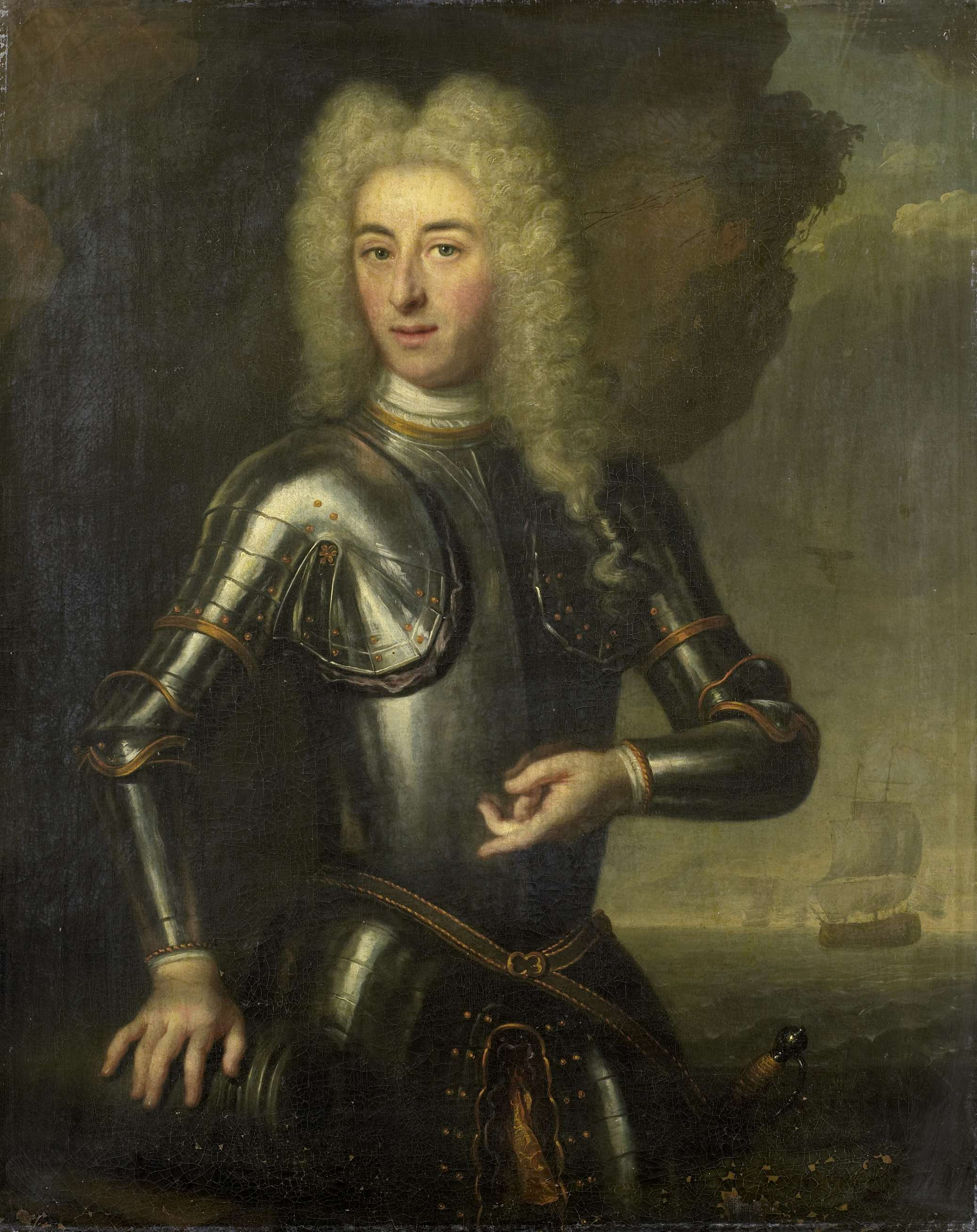 Portrait of Hendrik Lijnslager, sea captain, oil on canvas, unknown artist