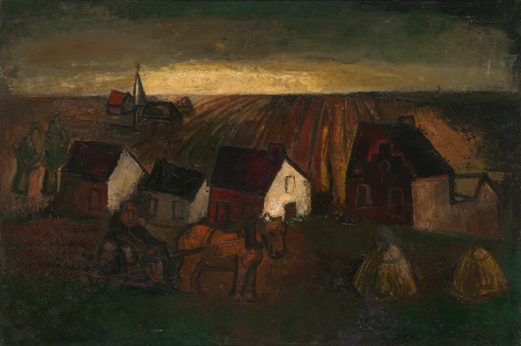 Landschap by Frits van den Berghe, depicting a serene landscape with light and nature, unknown medium.