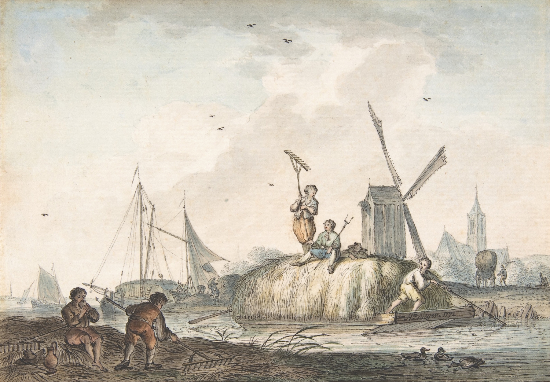 The Twelve Months by Hendrik Meijer, oil on canvas depicting seasonal changes and human experiences.