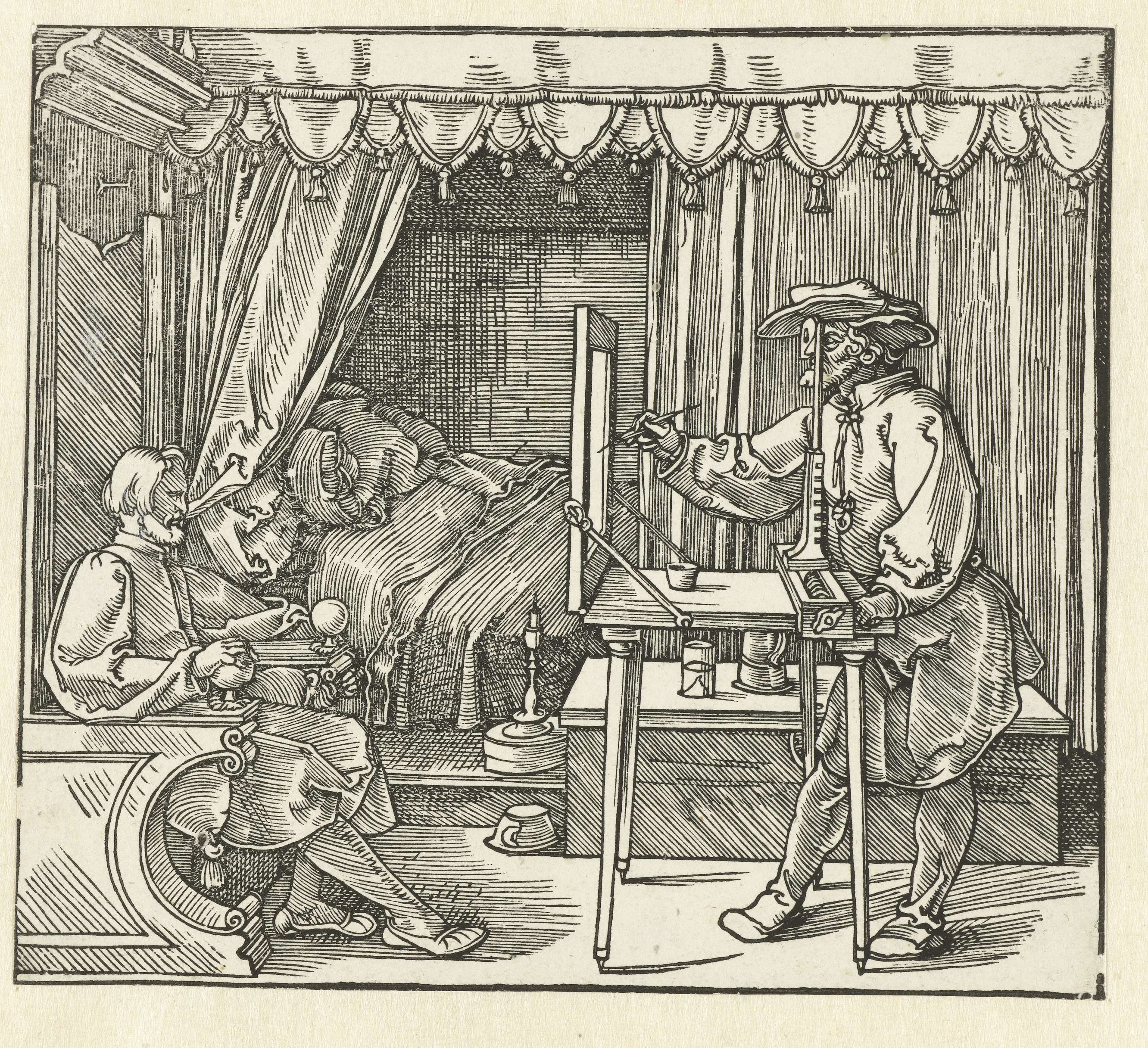 Portrait drawing of a young man by Albrecht Dürer, paper medium