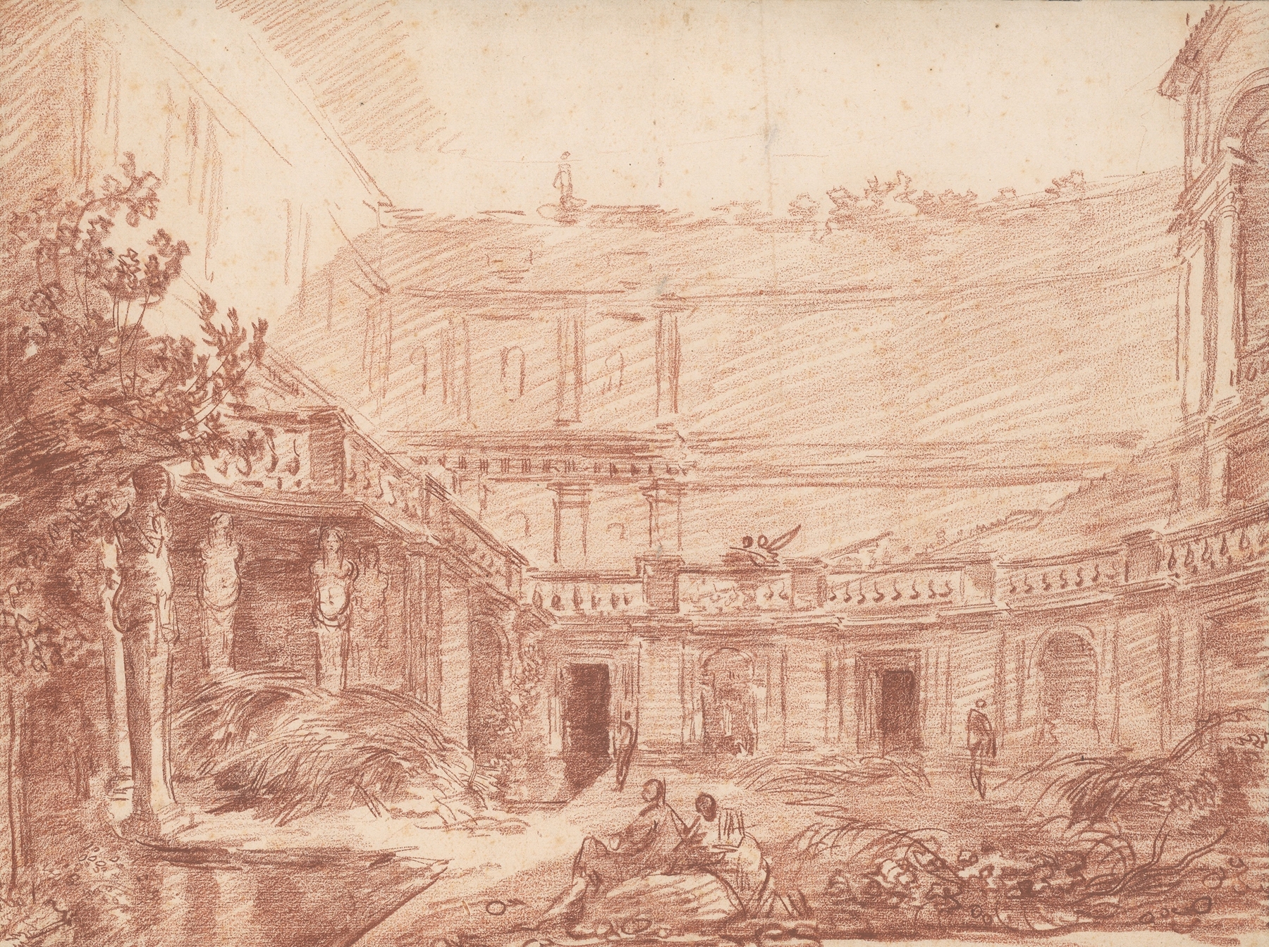 The Nymphaeum of the Villa di Papa Giulio, oil on canvas by Hubert Robert