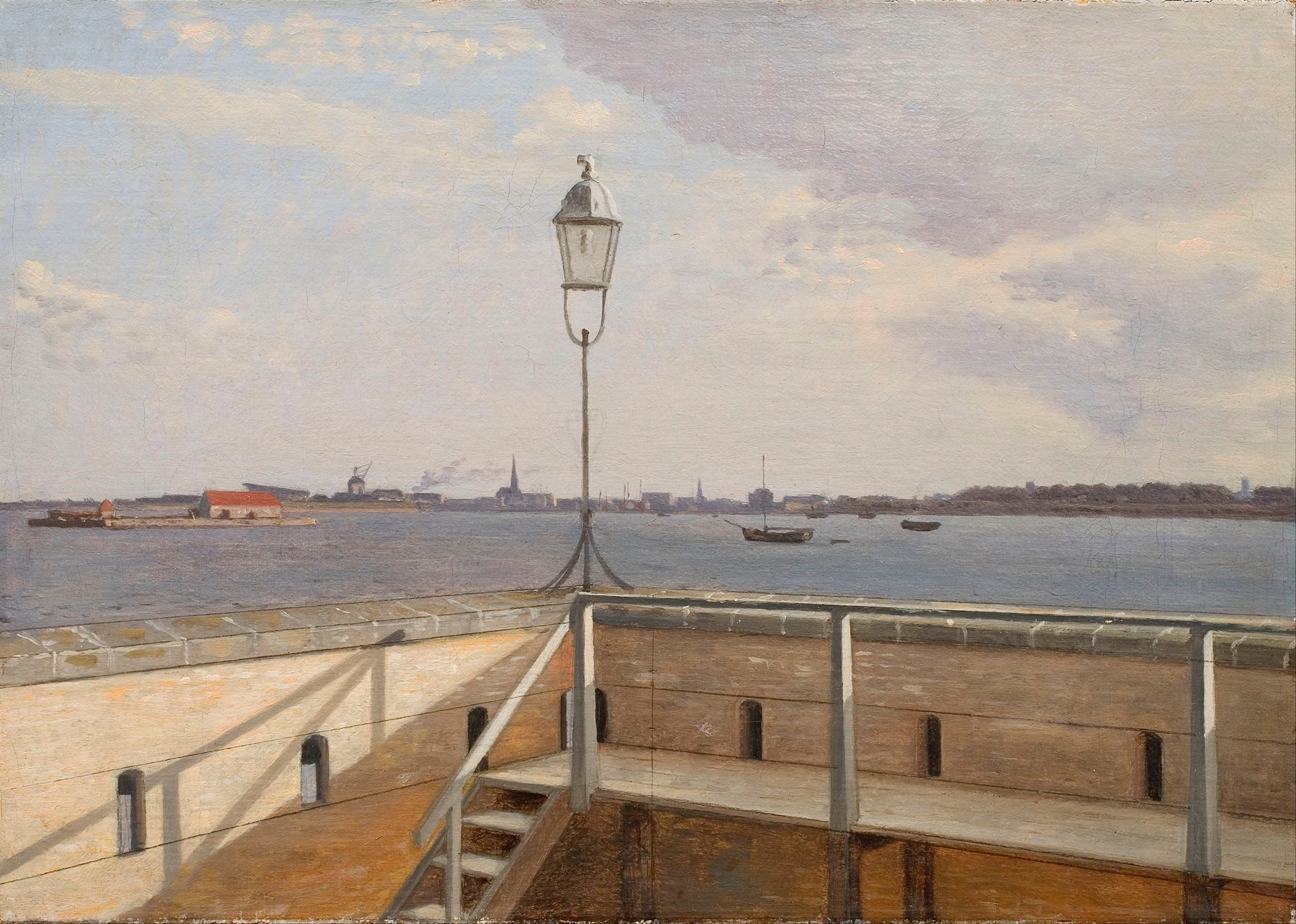 View from the Trekroner Battery with Copenhagen in the distance, by Christoffer Wilhelm Eckersberg, public domain