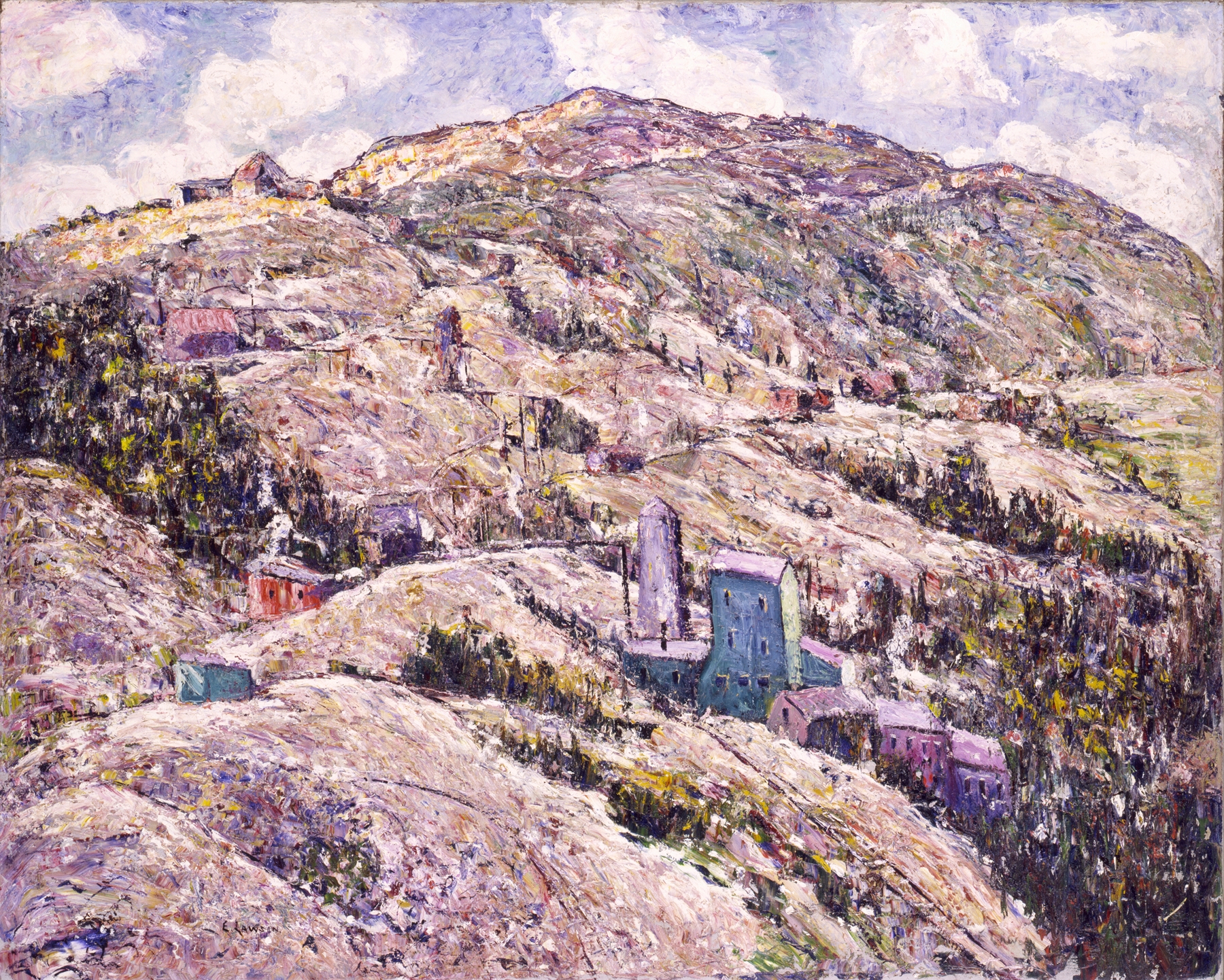 Gold Mining, Cripple Creek, by Ernest Lawson, public domain