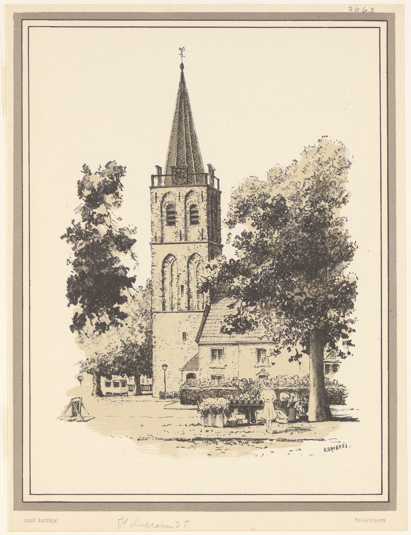 Architecture of an old Protestant church by Bob Brobbel, Romanticism