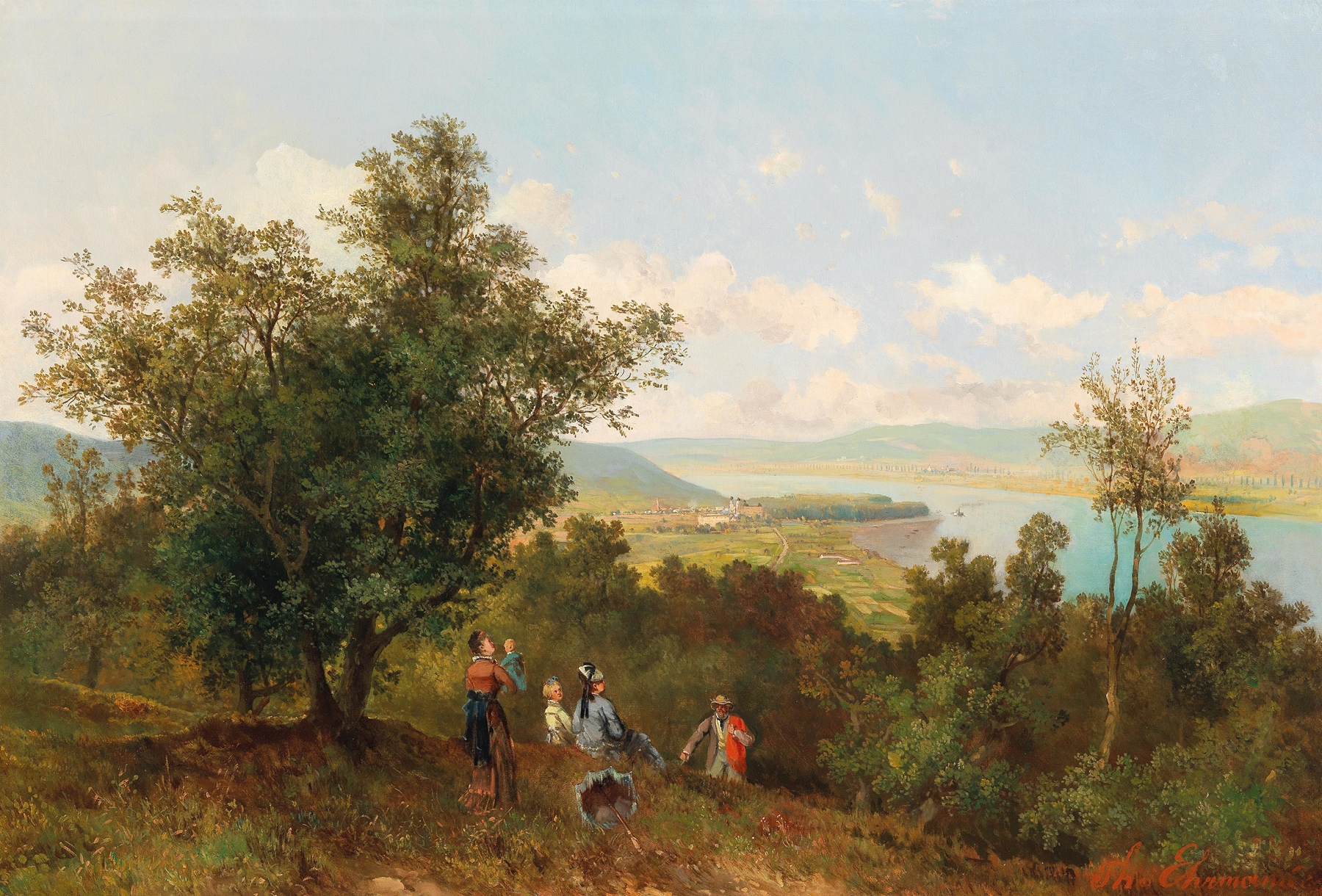 Landscape view of Klosterneuburg by Theodor Freiherr von Ehrmanns, medium unknown