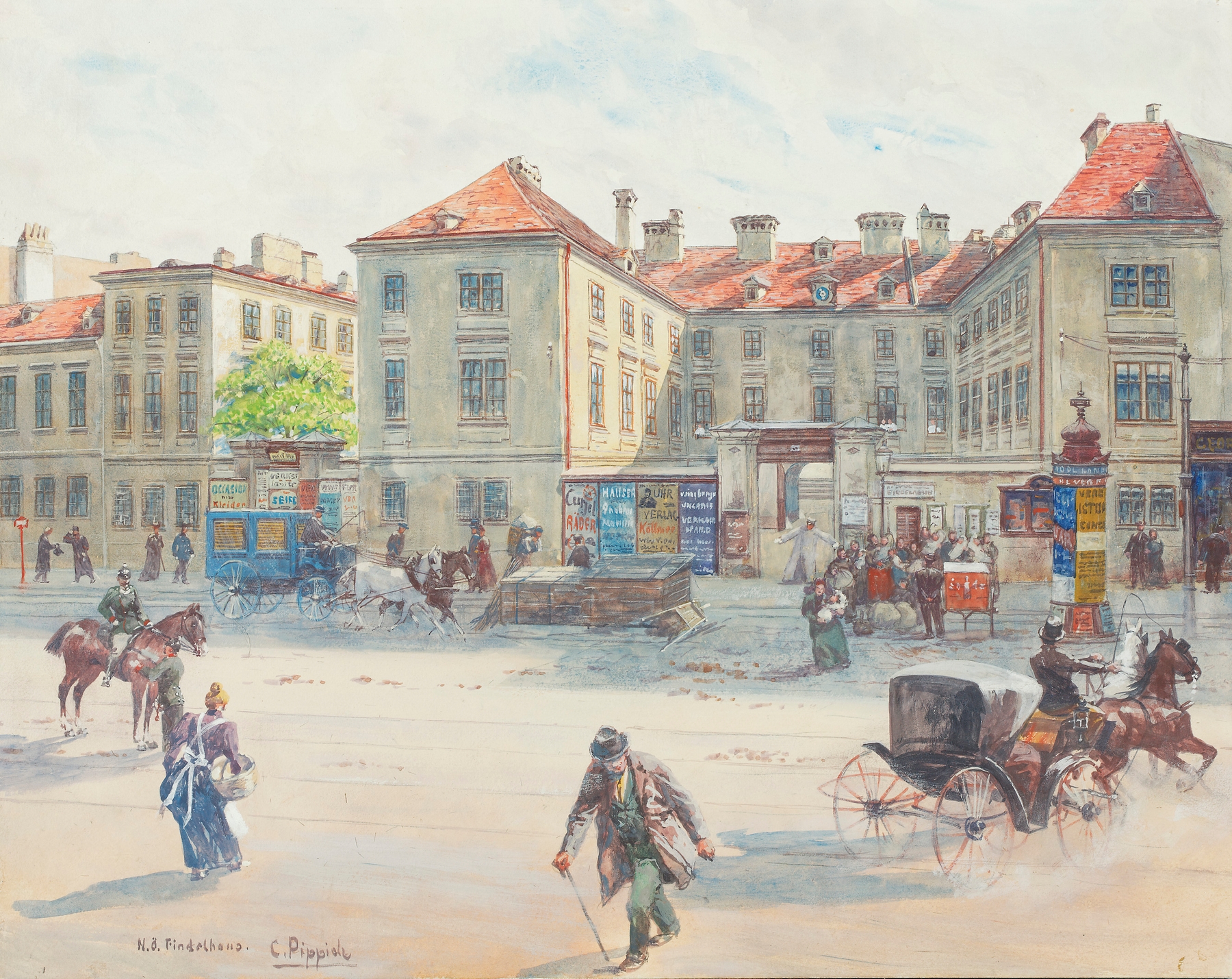 Landscape oil painting by Carl Pippich depicting an abandoned building and desolation.