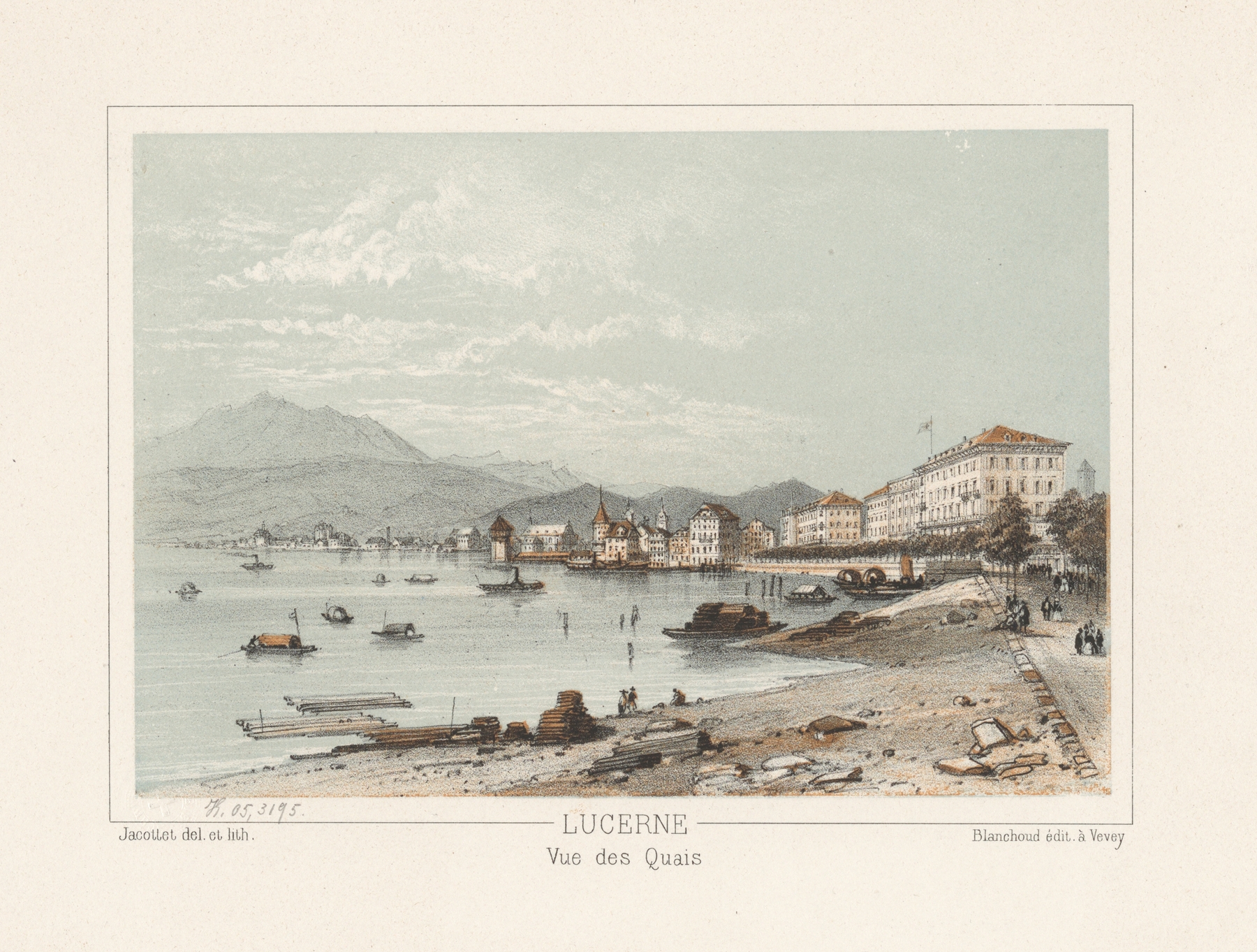 Lucerne Vue des Quais, by Jean Jacottet, public domain