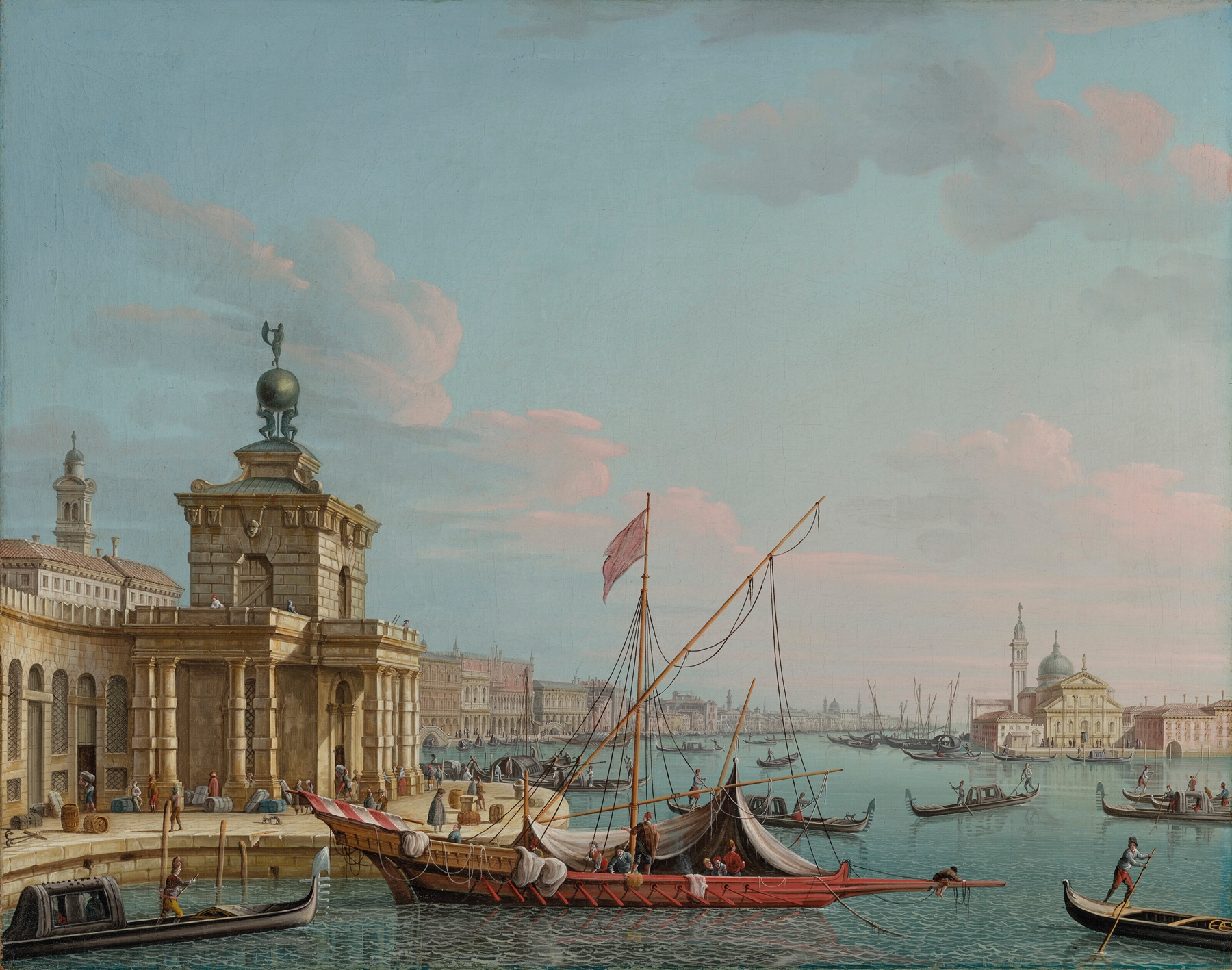 Rococo architecture of the Doge's Palace in Venice by Pietro Bellotti