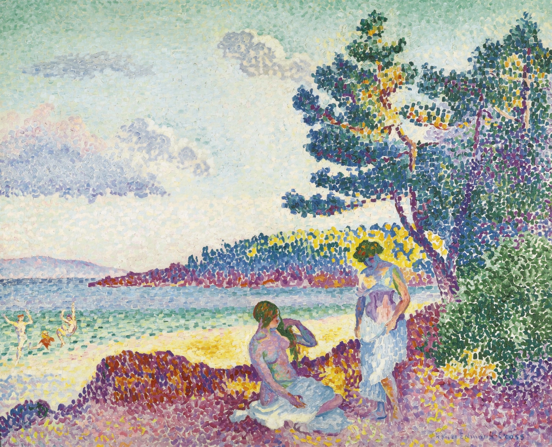 Baigneuses, by Henri-Edmond Cross, public domain