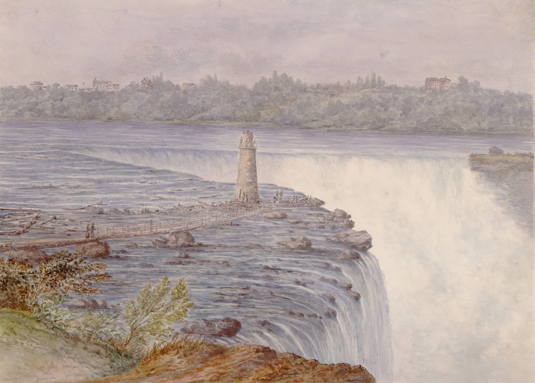 Grand Falls at Niagara, oil on canvas by Michael Seymour