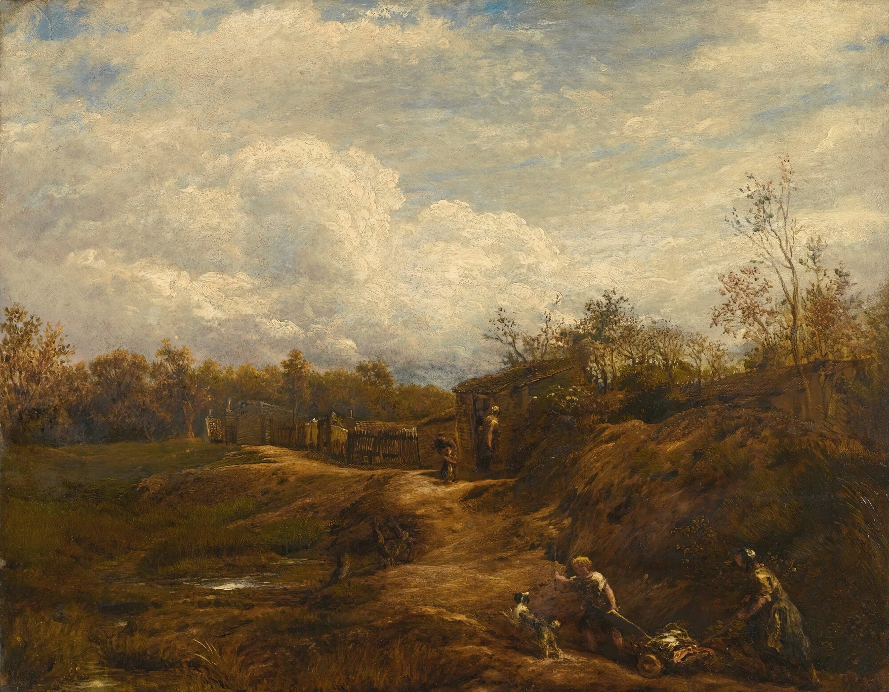 An English Landscape, by John Linnell, public domain