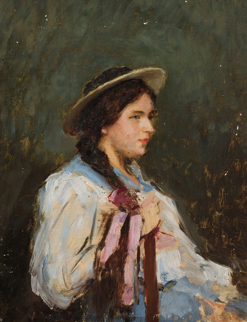 A captivating portrait of a woman by Jan Ciągliński.