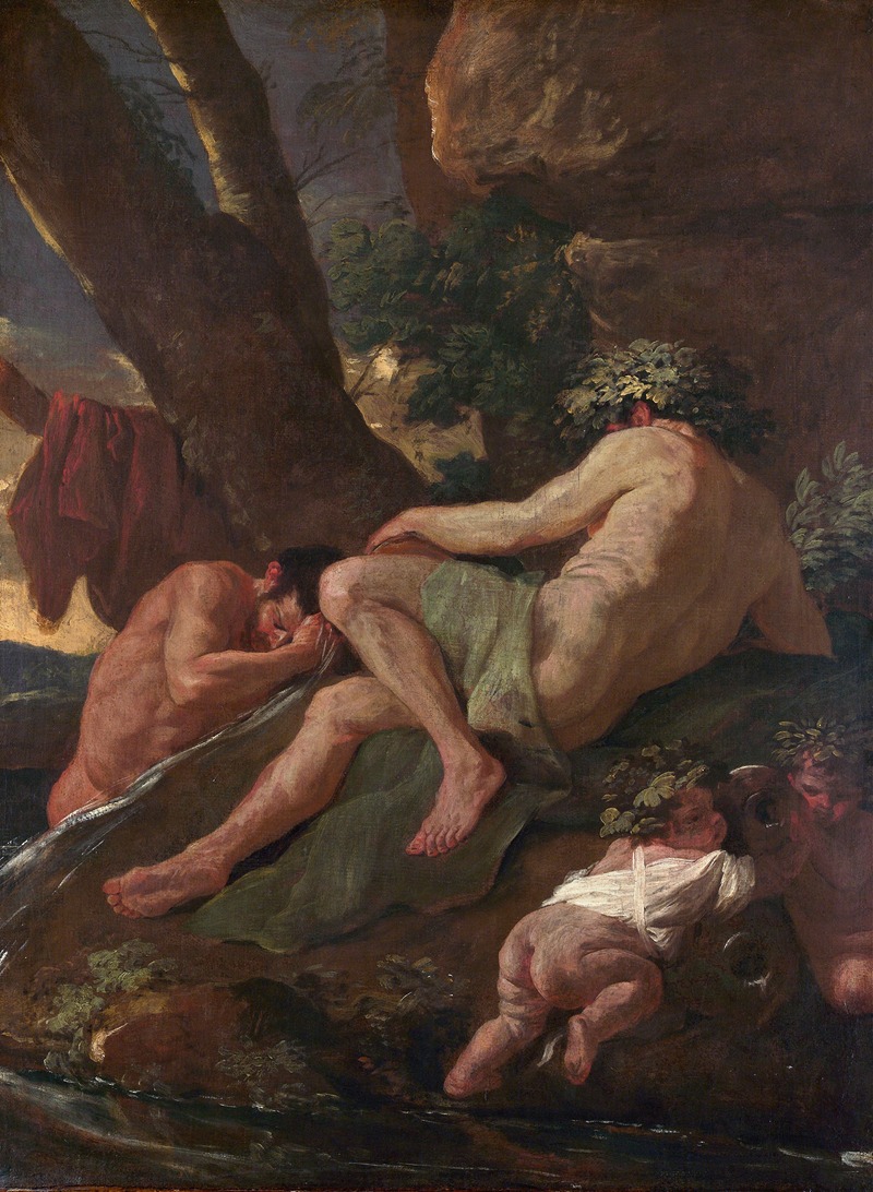 Nicolas Poussin's 'Midas Washing At The Source of The Pactolus' depicts the myth of King Midas.