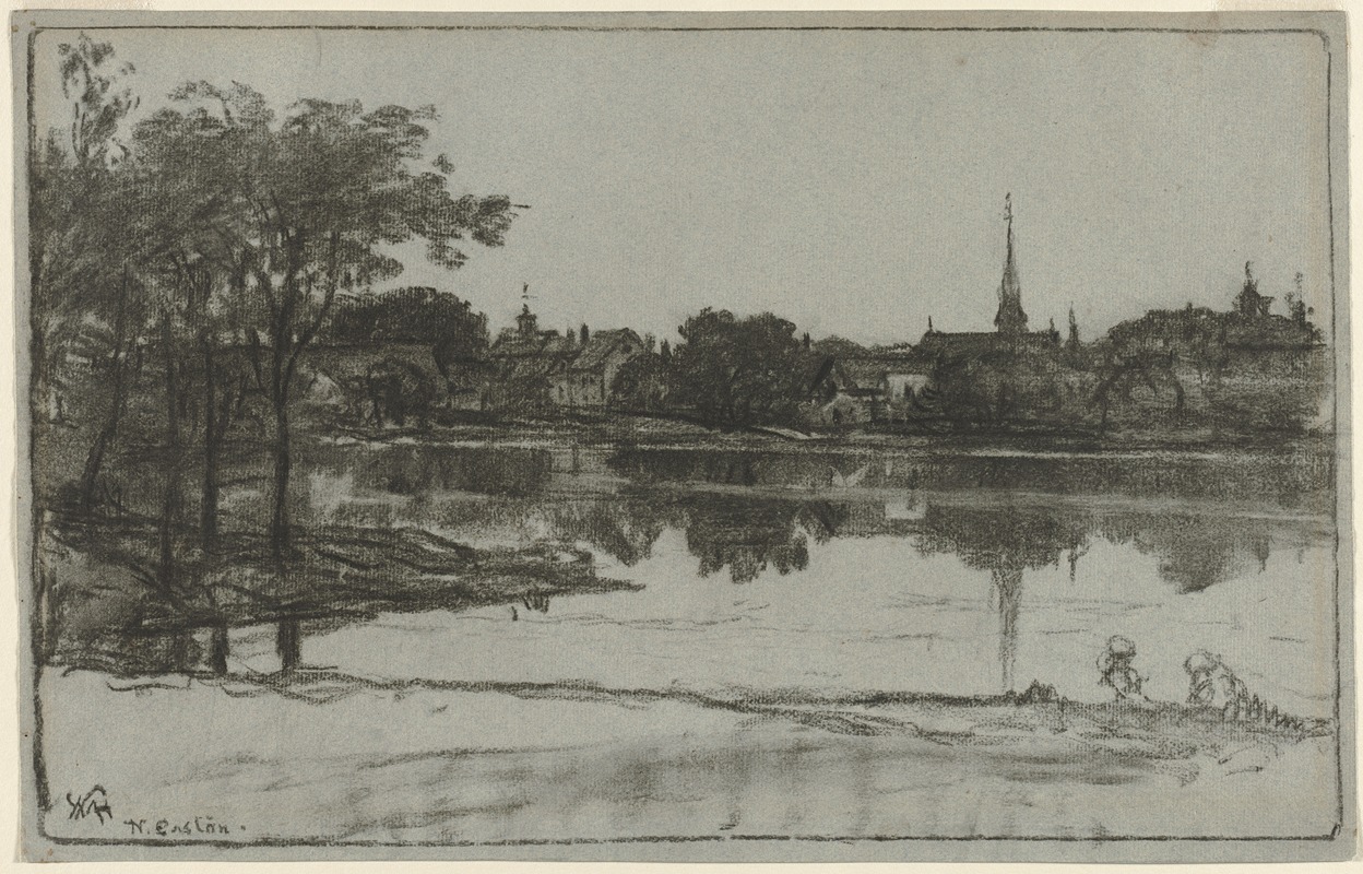 William Morris Hunt's 'North Easton, Massachusetts' captures a serene landscape.