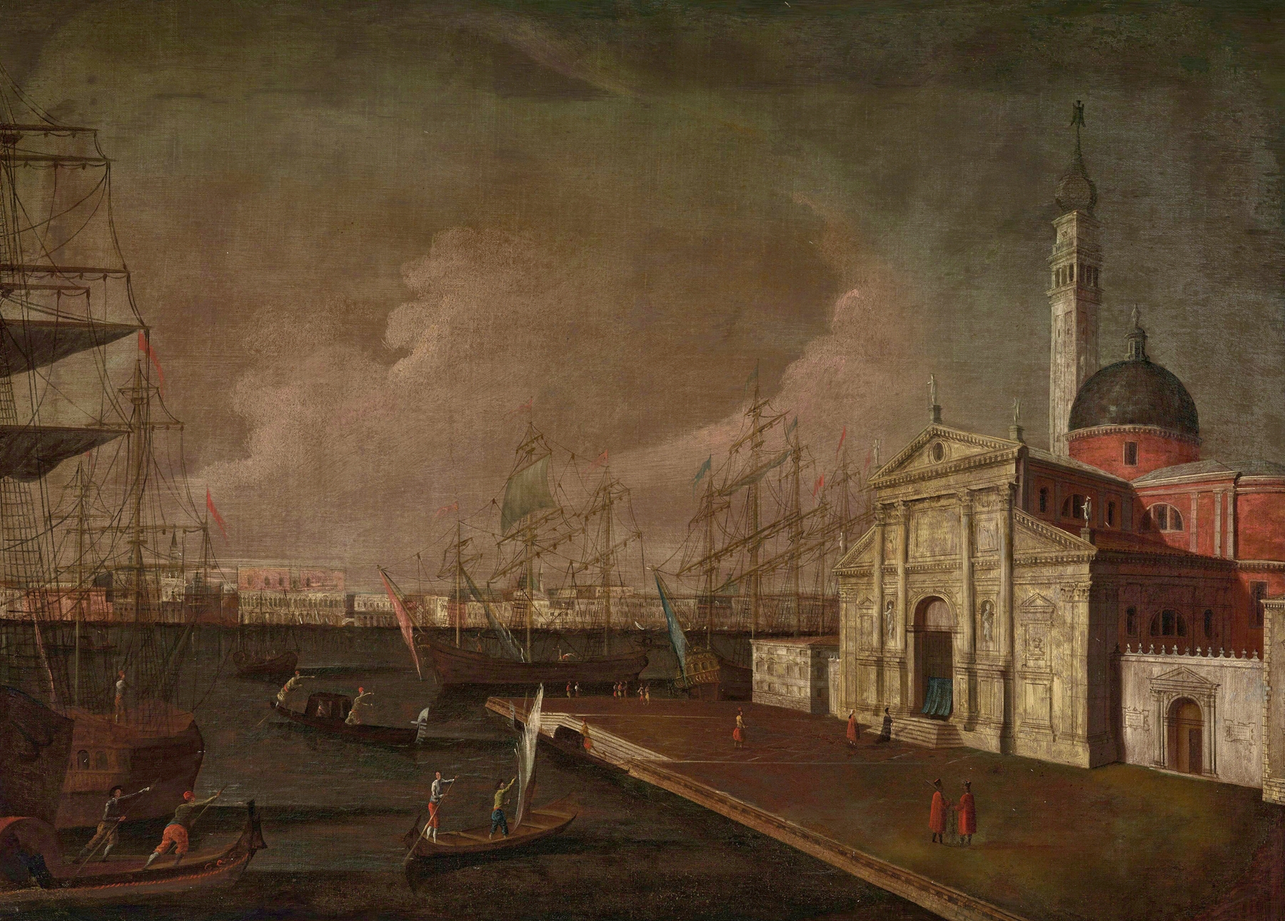 Church of San Giorgio Maggiore in Venice, oil on canvas by Pietro Bellotti di Canaleti