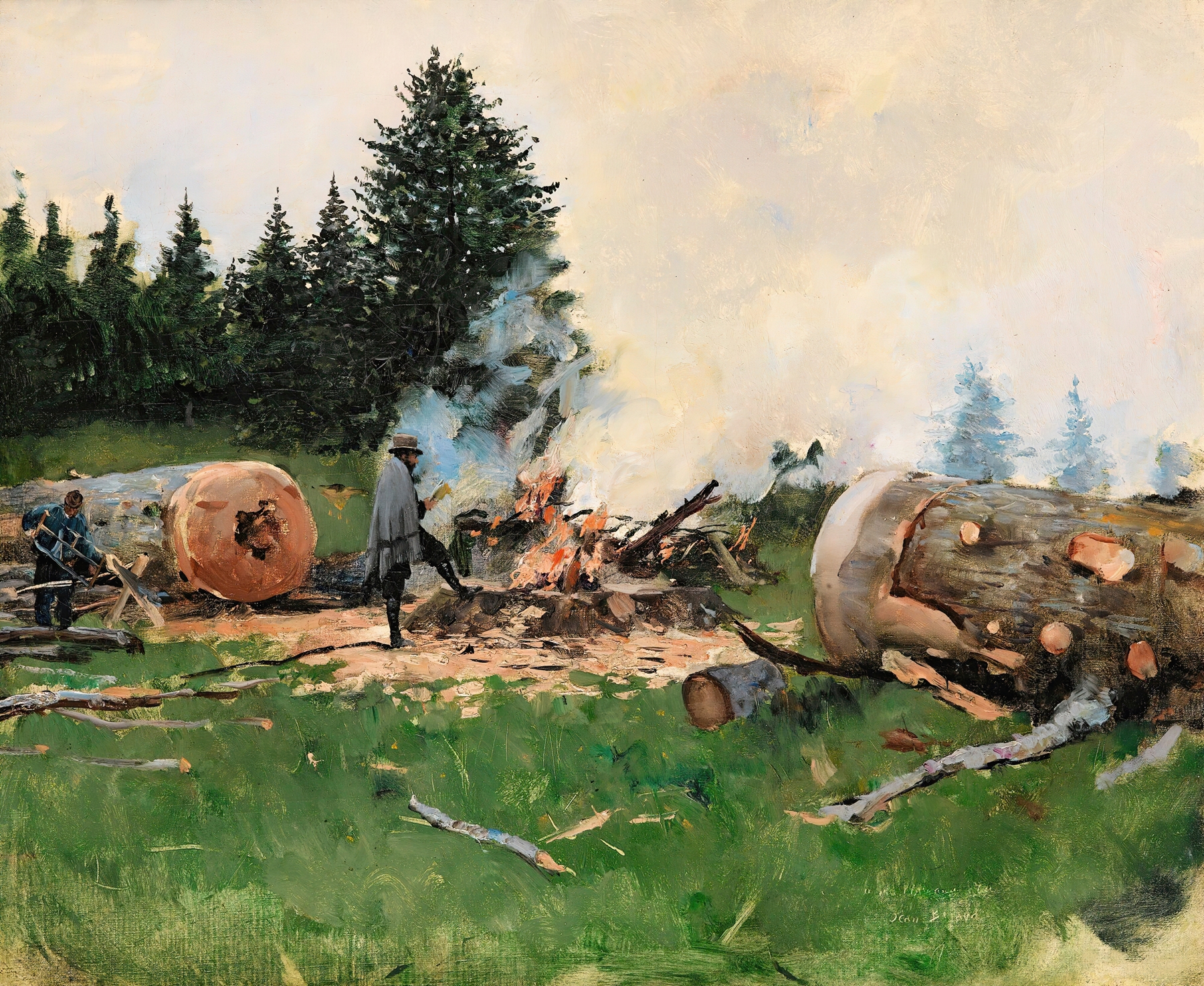 Woodman In A Moutain Village, by Jean Béraud, public domain