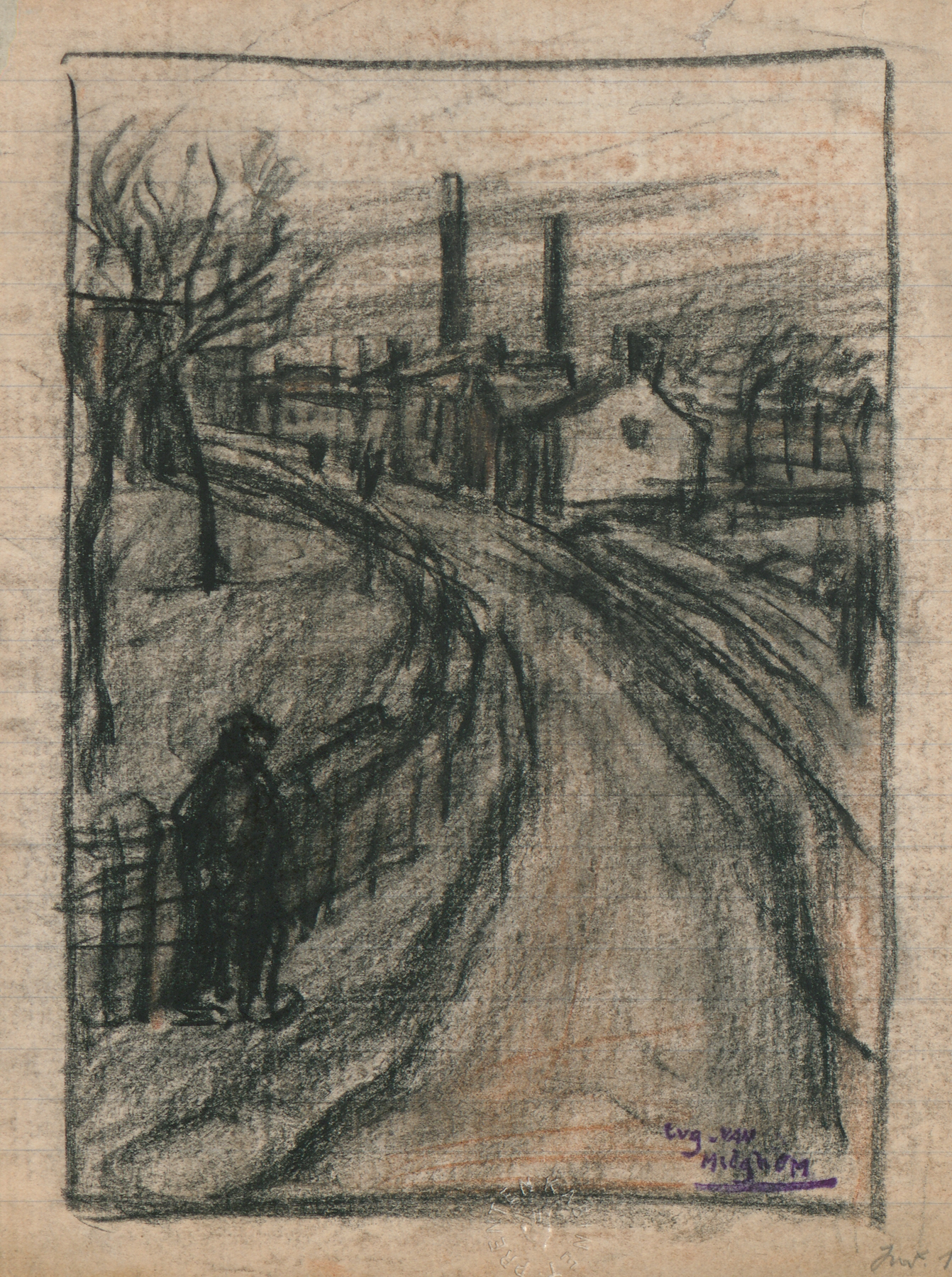 Winterlandschap, by Eugeen Van Mieghem, public domain