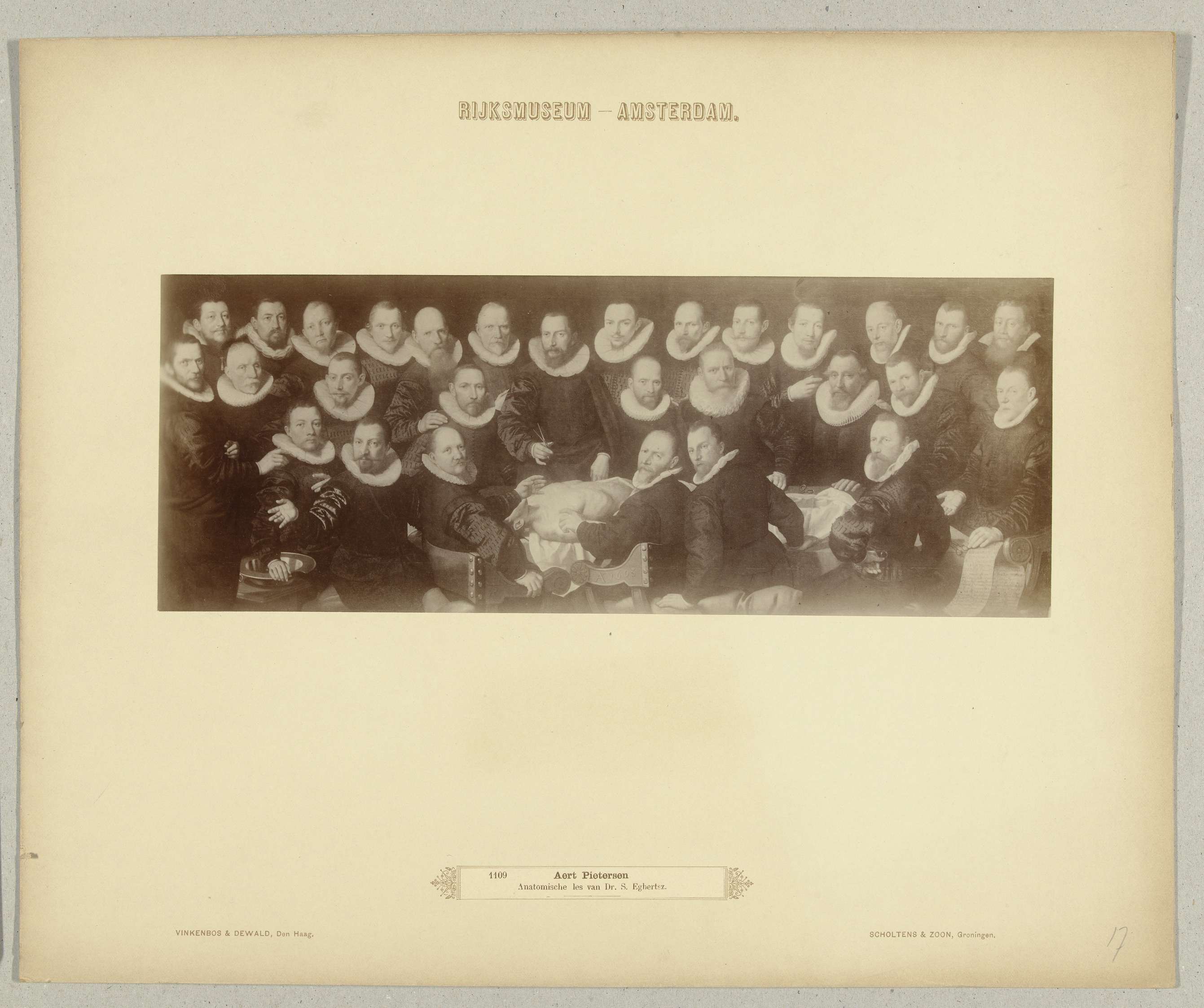 Anatomical lesson scene by Vinkenbos & Dewald, albumen print