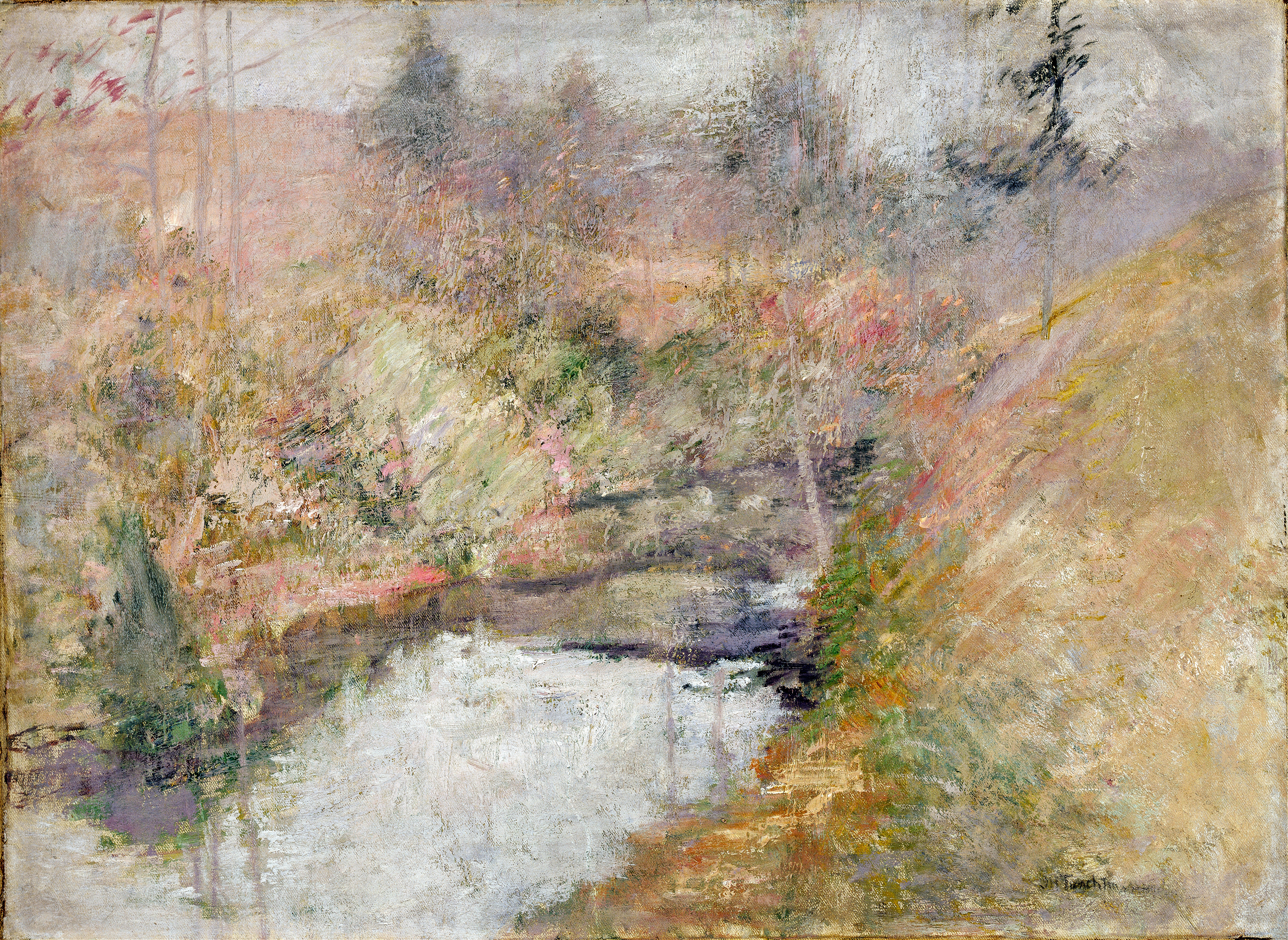 Hemlock Pool, by John Henry Twachtman, public domain