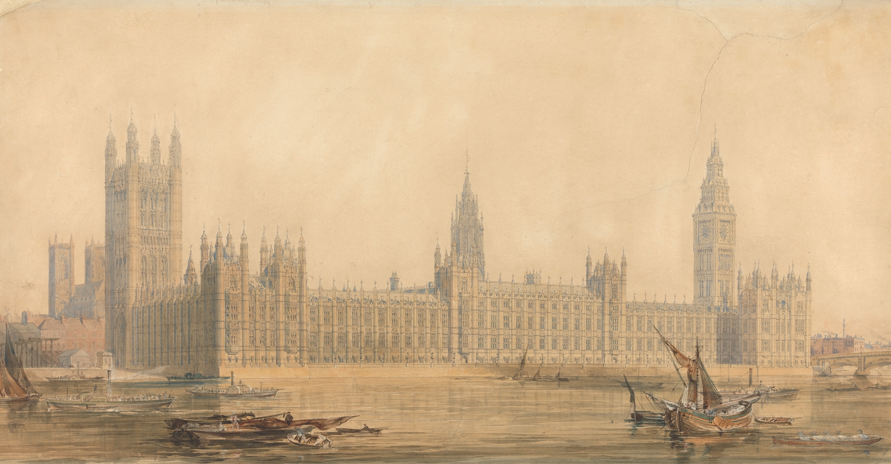 Perspective View; the New Houses of Parliament by Sir Charles Barry, unknown medium