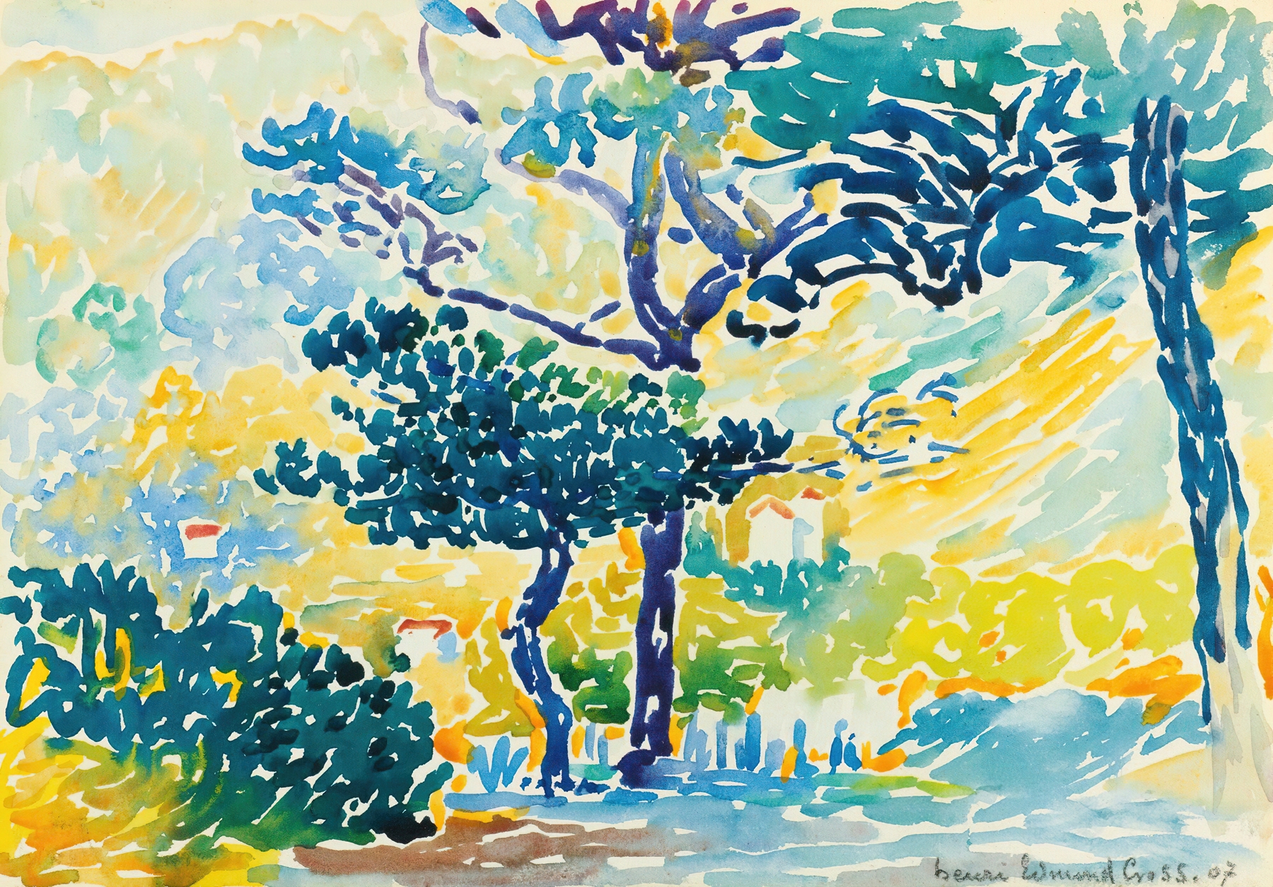 Paysage Provençal, by Henri-Edmond Cross, public domain