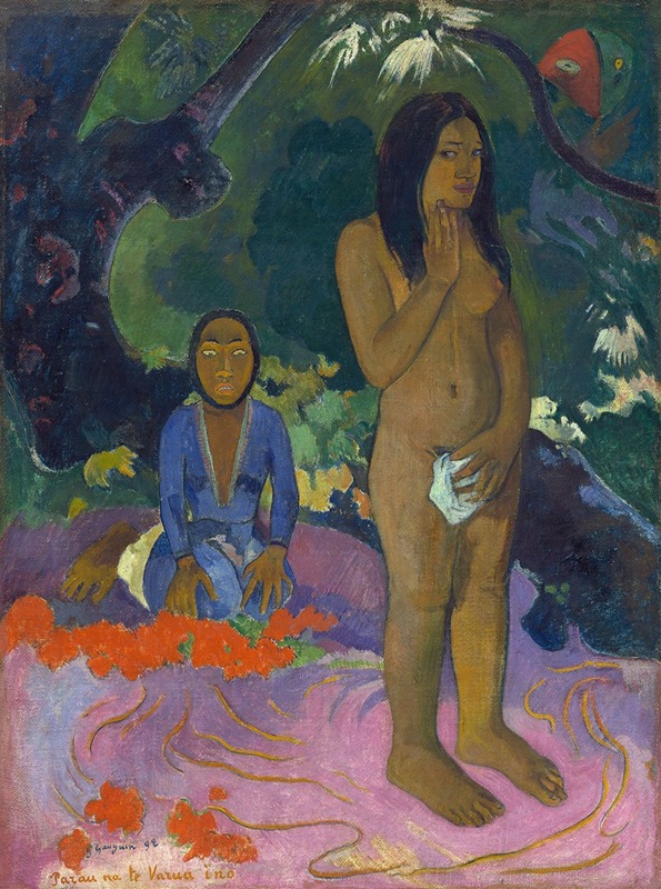 Paul Gauguin's 'Parau na te Varua ino' explores themes of spirituality and culture.