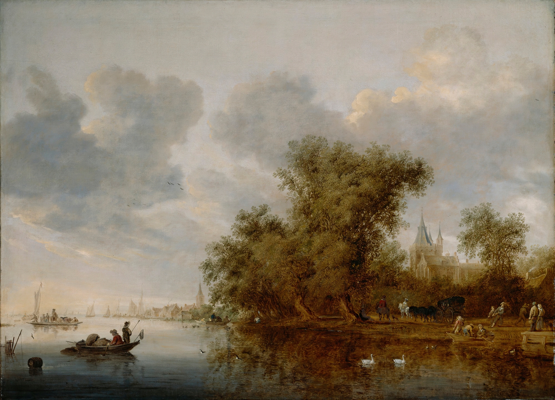River Landscape, by Salomon van Ruysdael, public domain