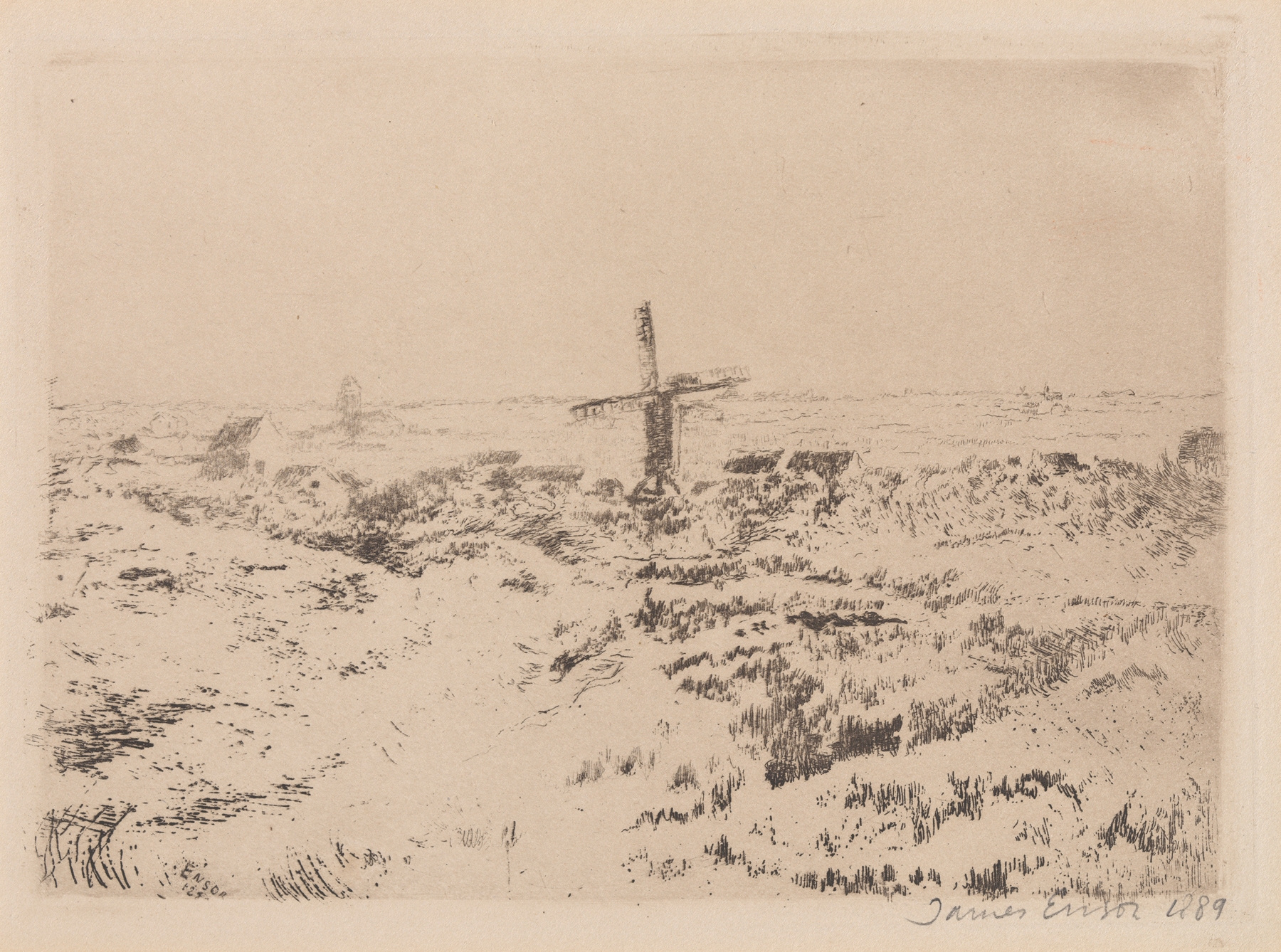 De molen van Mariakerke, by James Ensor, public domain