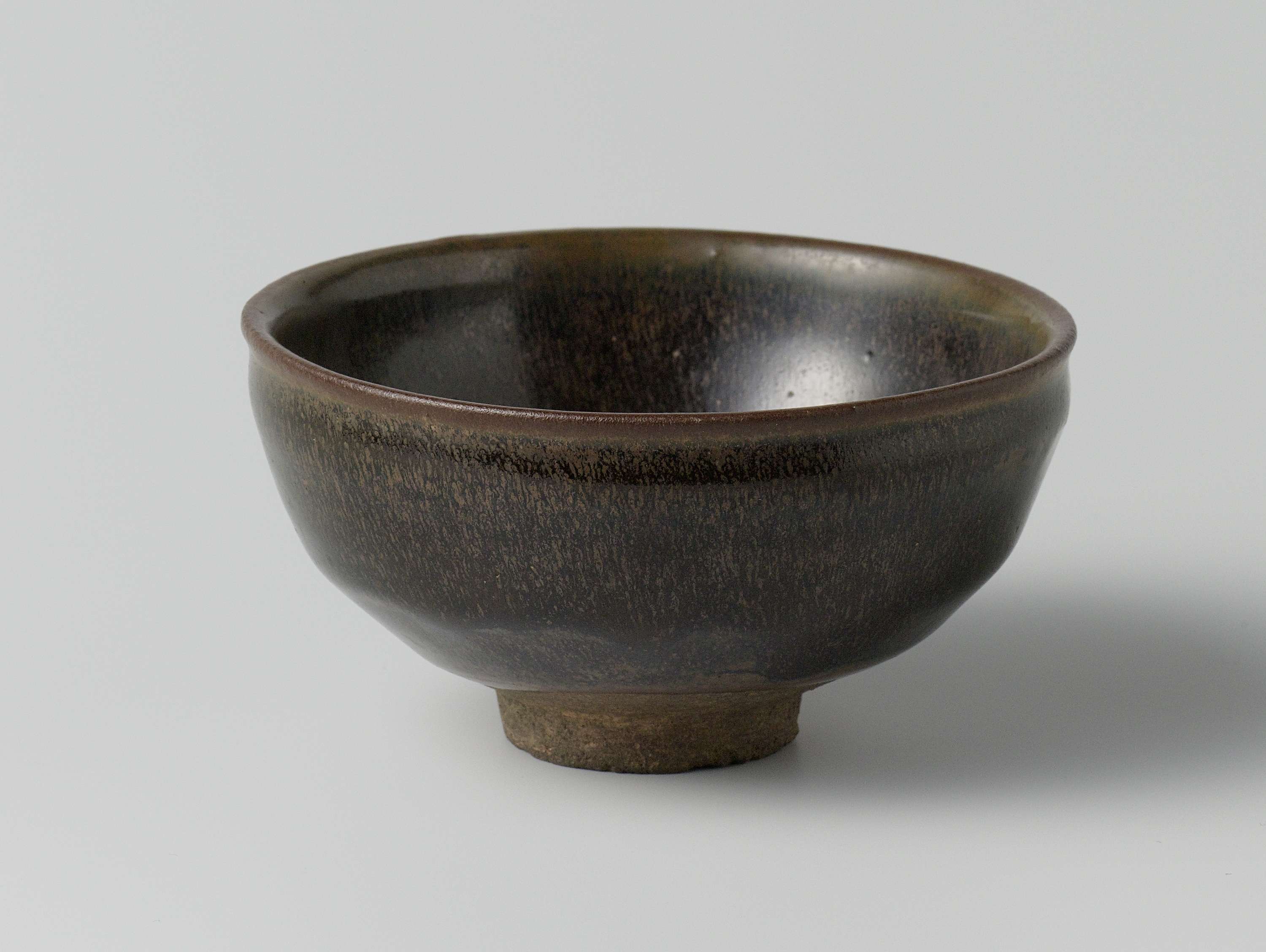 Teabowl with a 'hare's fur' glaze, by Unknown Artist, public domain