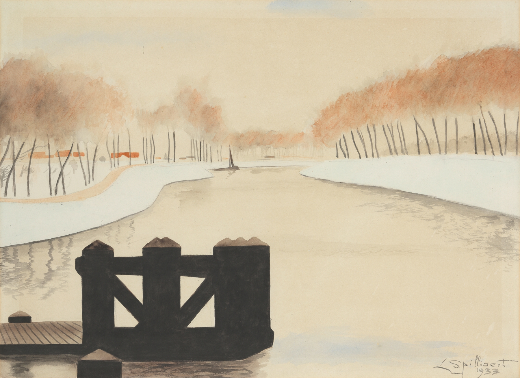 De Keignaertkreek in Zandvoorde, by Léon Spilliaert, public domain