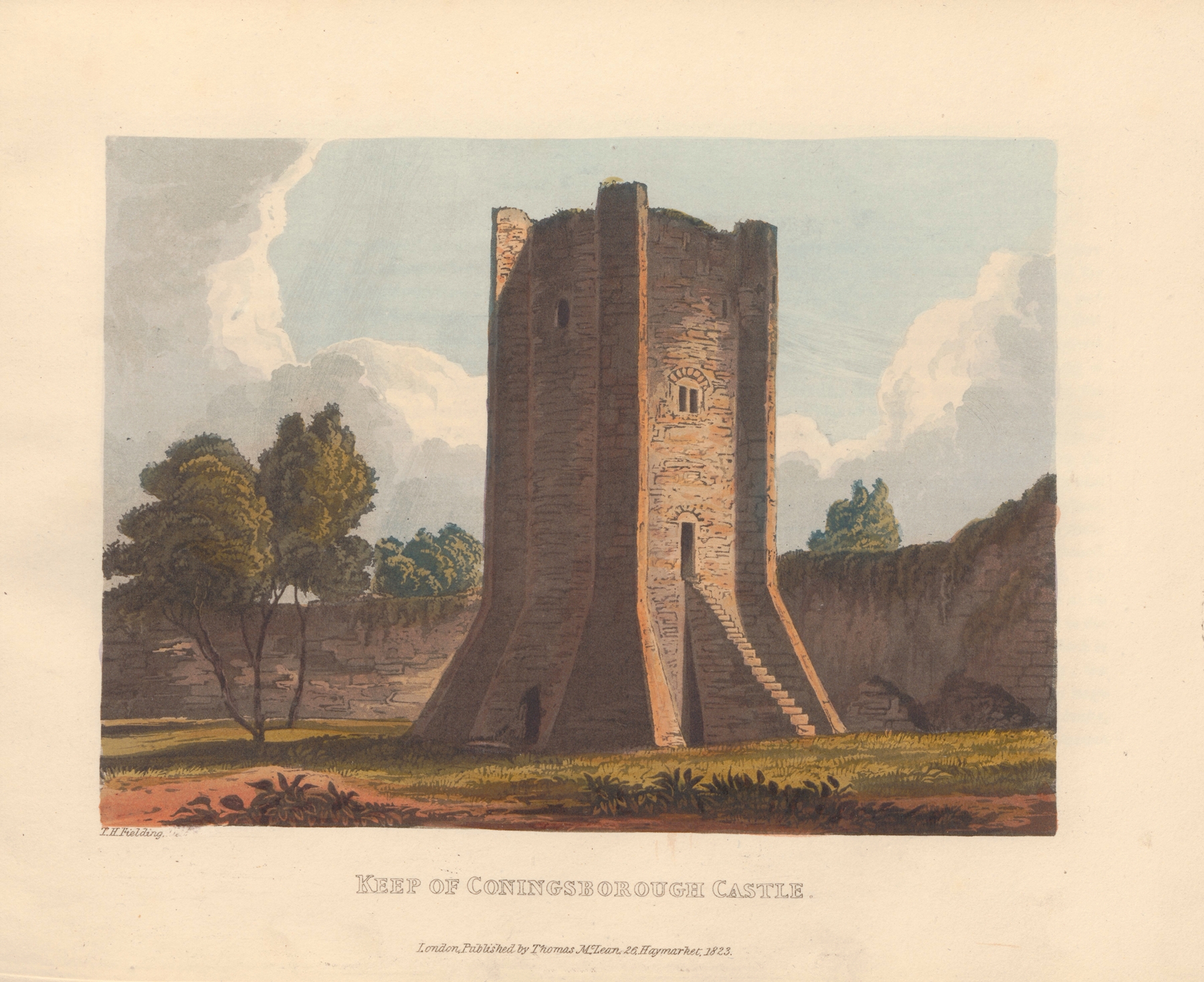 Keep of Coningsborough Castle, oil on canvas by Theodore Henry Adolphus Fielding