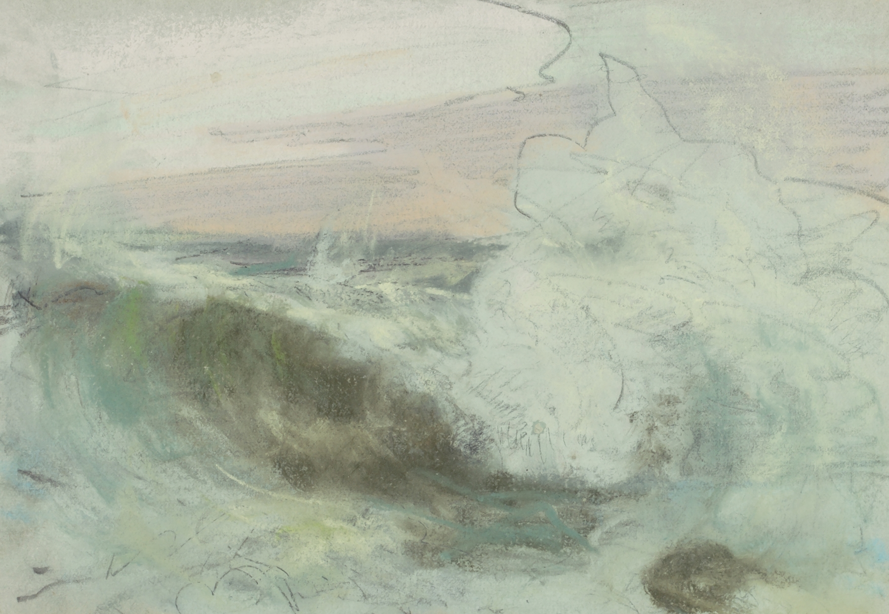 Dynamic brushstrokes depicting a marine scene by Howard Russell Butler