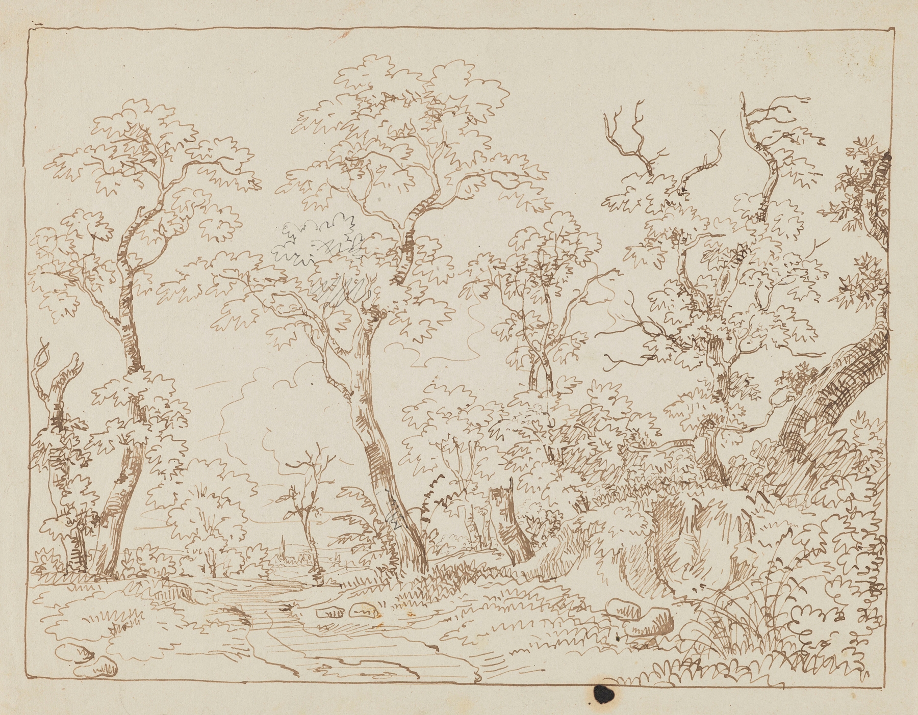 Studies of Trees, Landscape, by Arthur Blaschnik, public domain