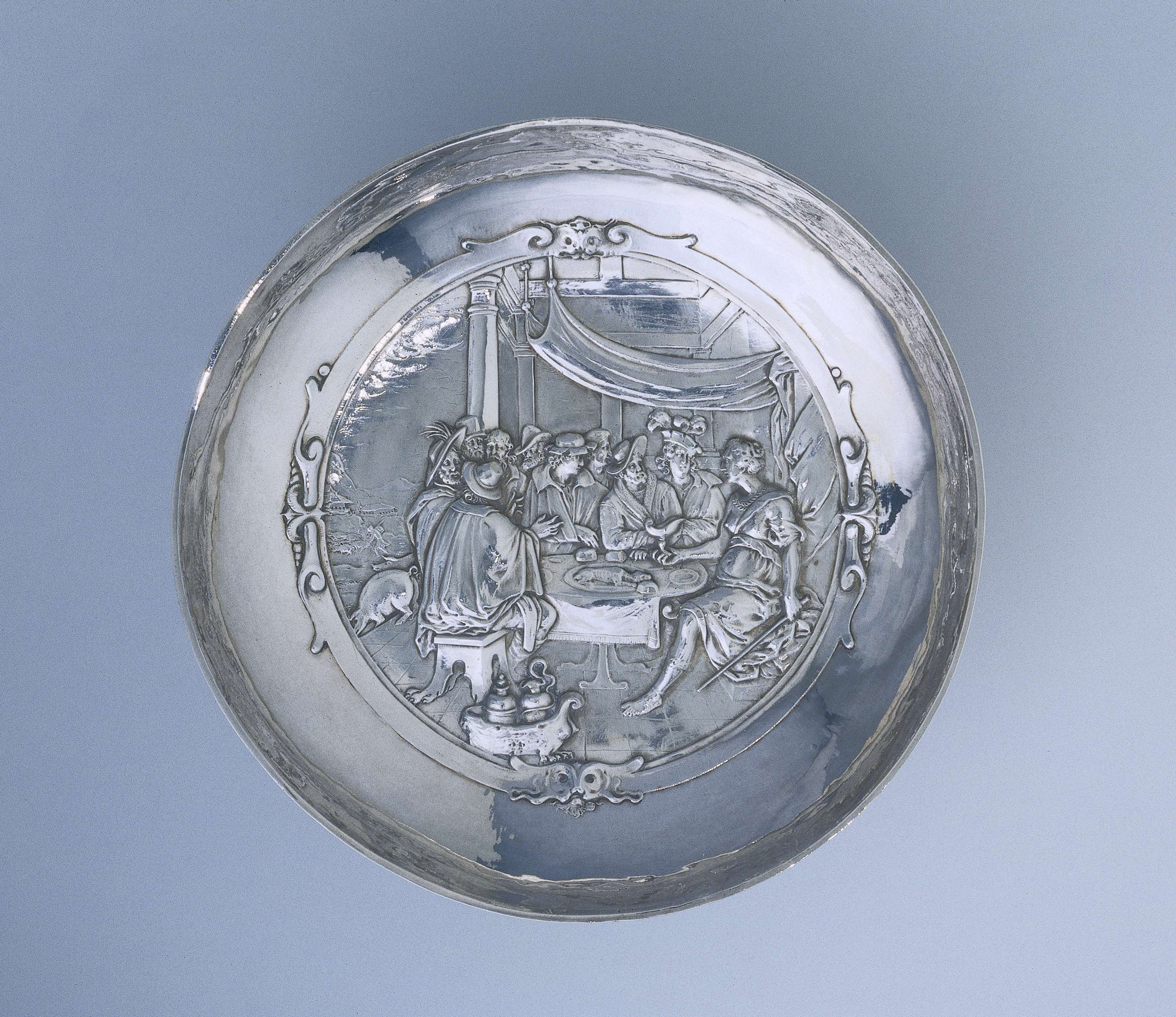 Tazza (drinking cup) with a scene of Circe and the Companions of Odysseus, by Adam van Vianen (I), public domain