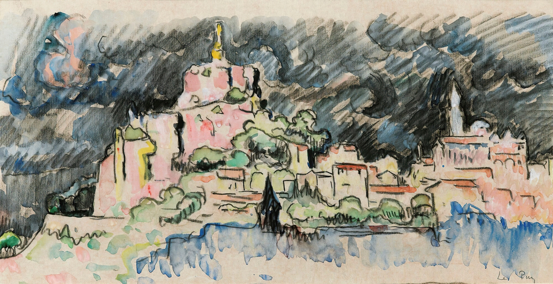 Le Puy-En-Velay, Ciel D’orage, by Paul Signac, public domain