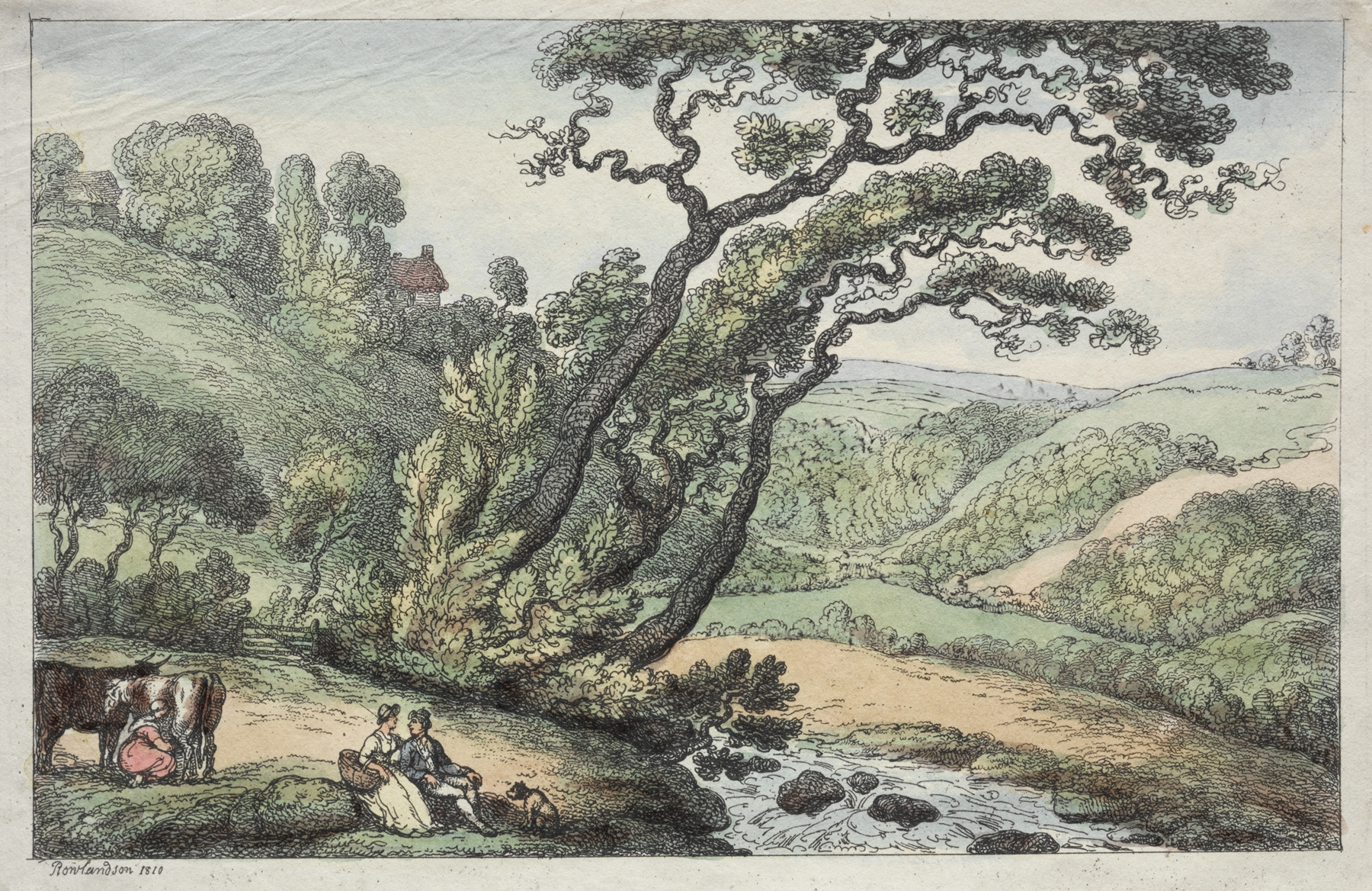 A Cornish View, by Thomas Rowlandson, public domain