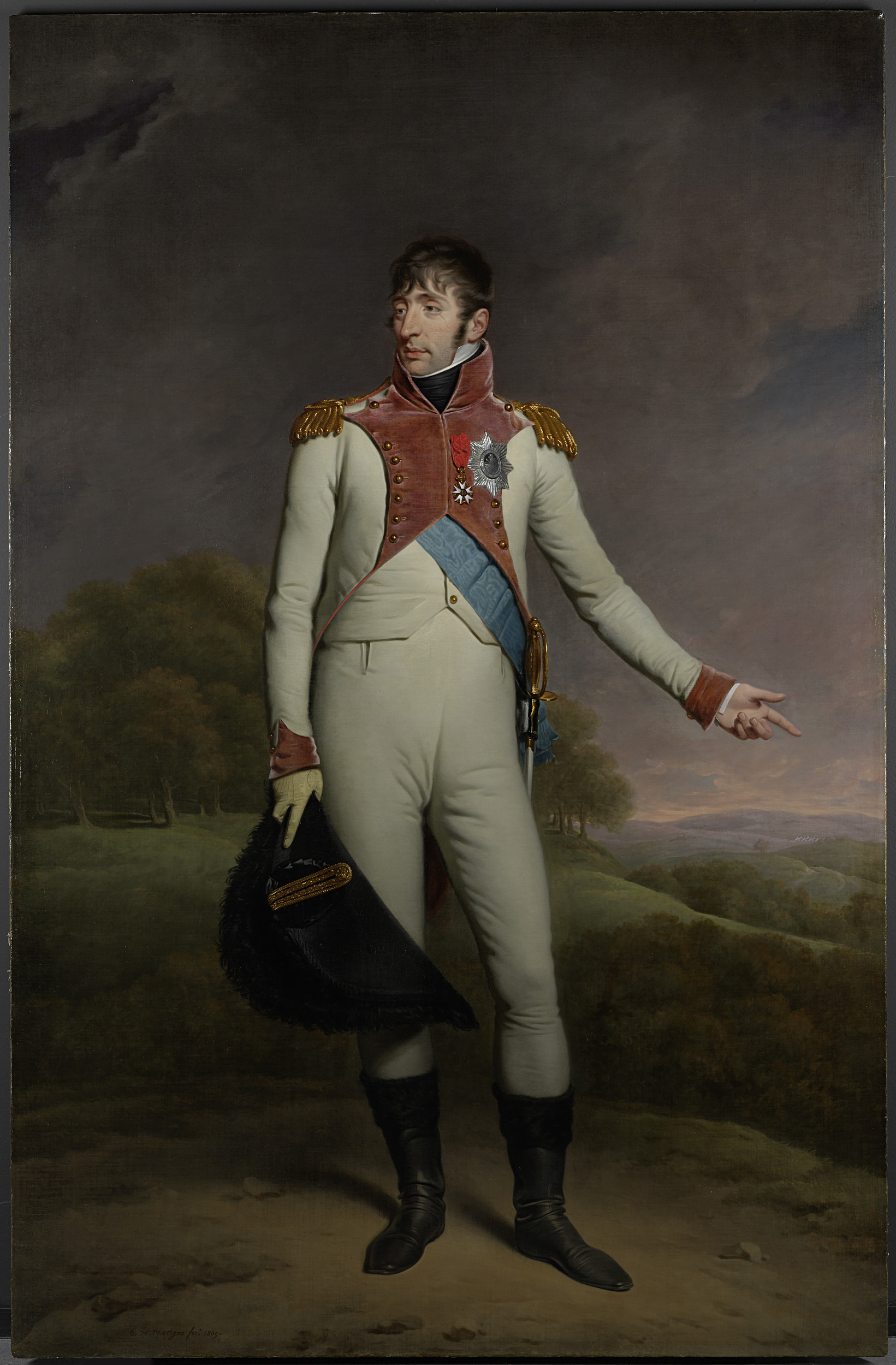 Portrait of Louis Napoleon, oil painting by Charles Howard Hodges