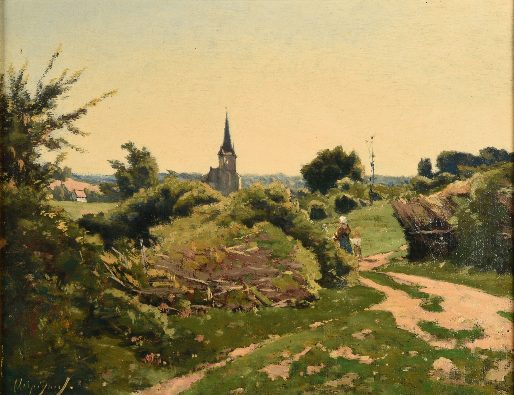 Temps de soleil à Saint-Privé, by Henri-Joseph Harpignies, public domain